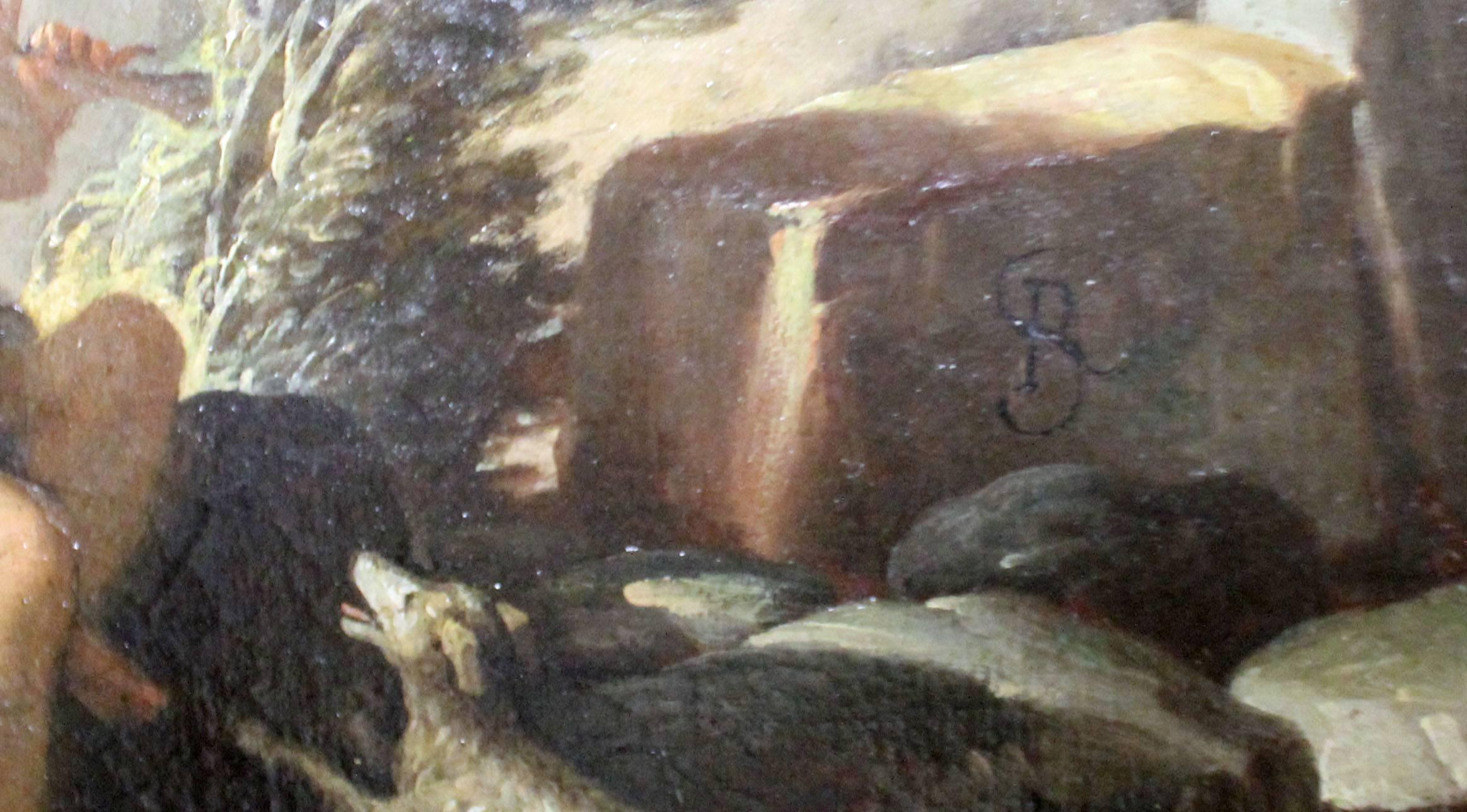 Circle of Salvator Rosa, 1615-1673, Massive Oil on Canvas In Excellent Condition For Sale In Tetsworth, GB
