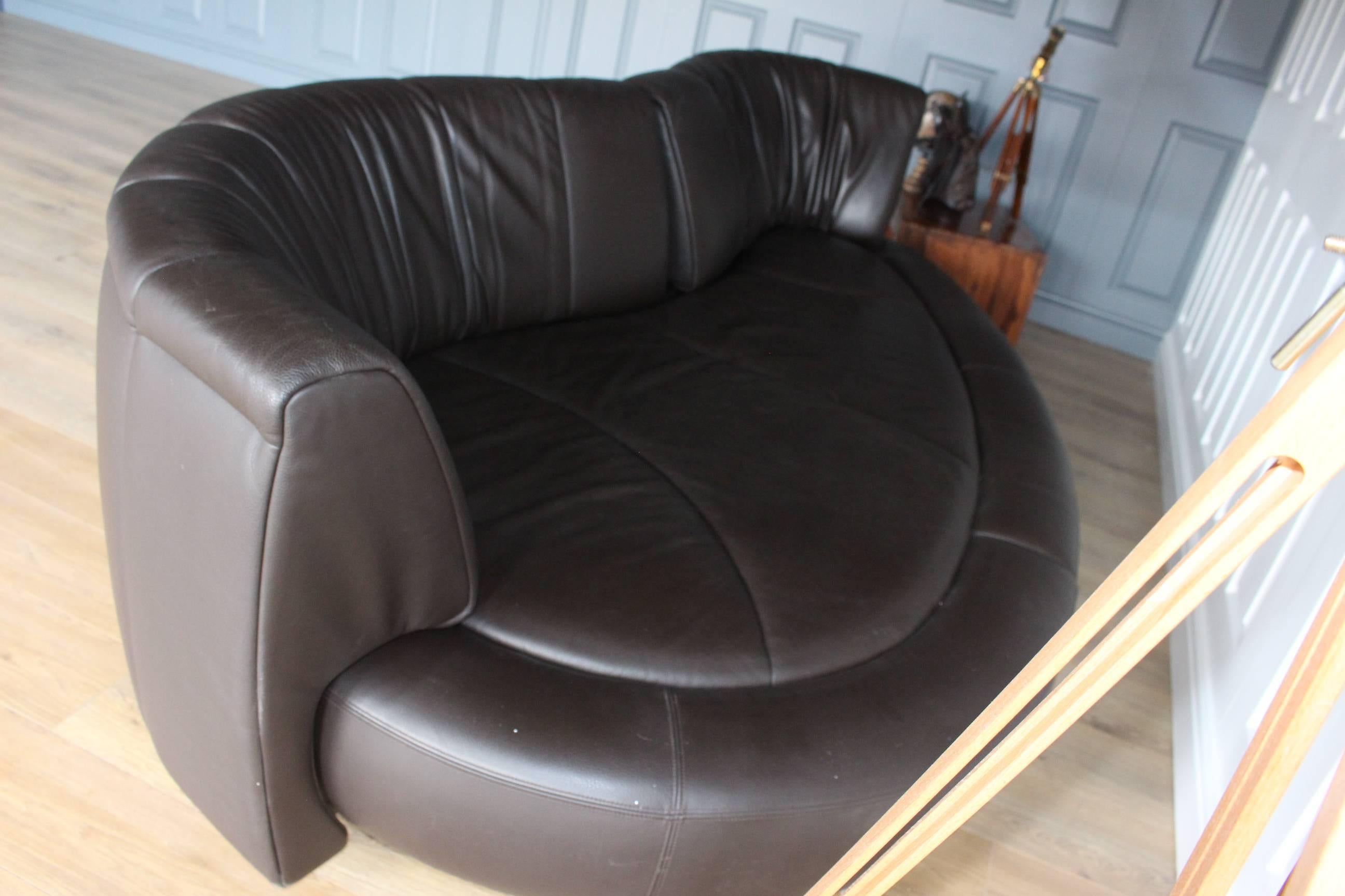 Designer De Sede DS164 Brown Leather Sofa Current Model For Sale 2