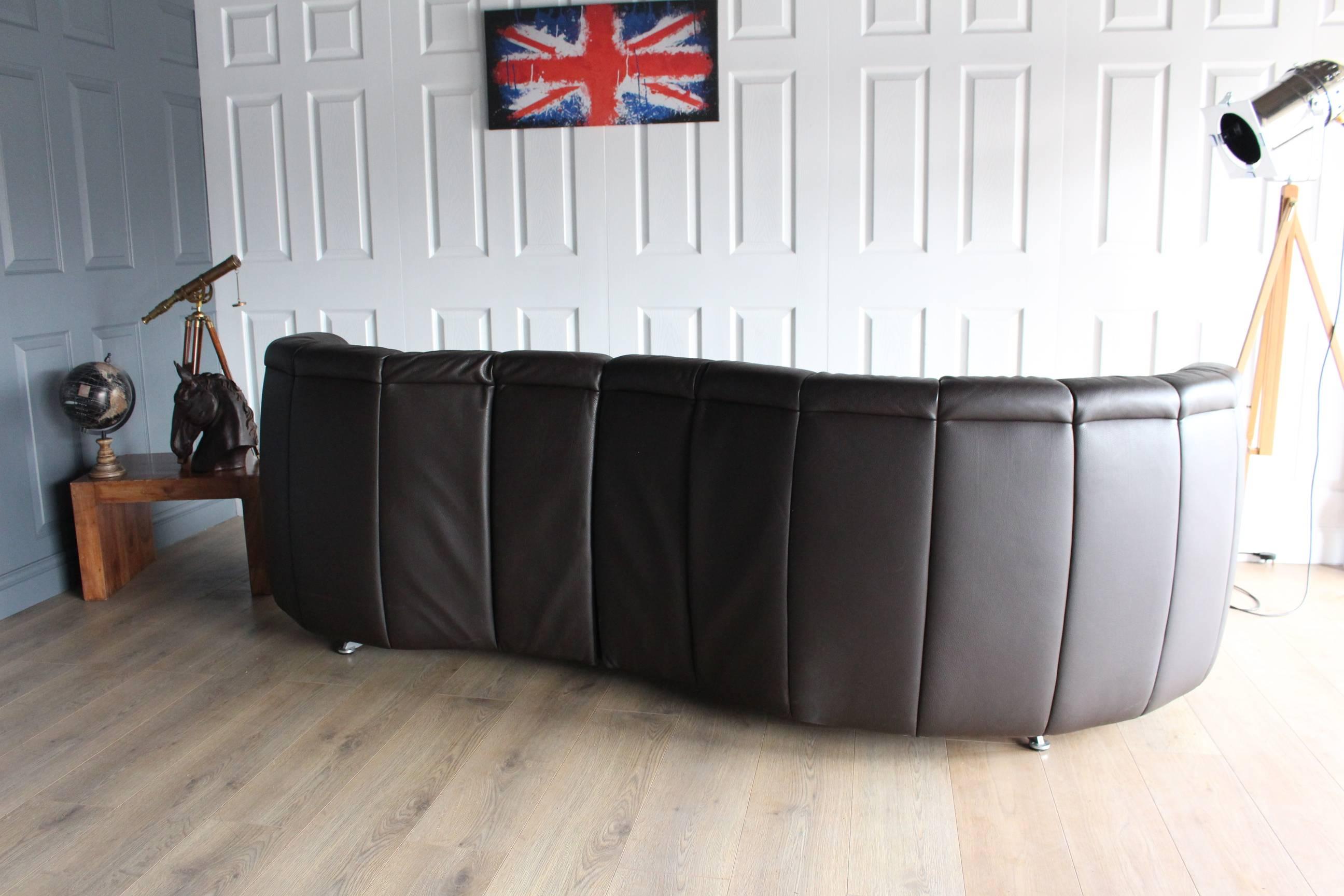 Designer De Sede DS164 Brown Leather Sofa Current Model For Sale 3