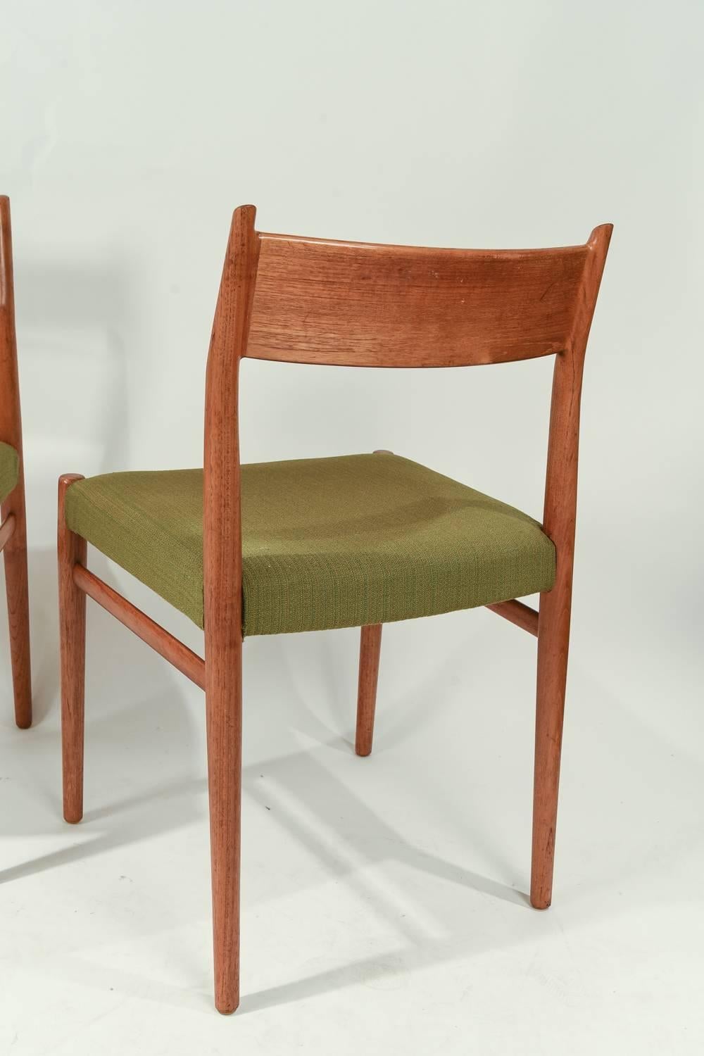 Set of Six Arne Vodder for Sibast Furniture #418 Teak Dining Chairs 2