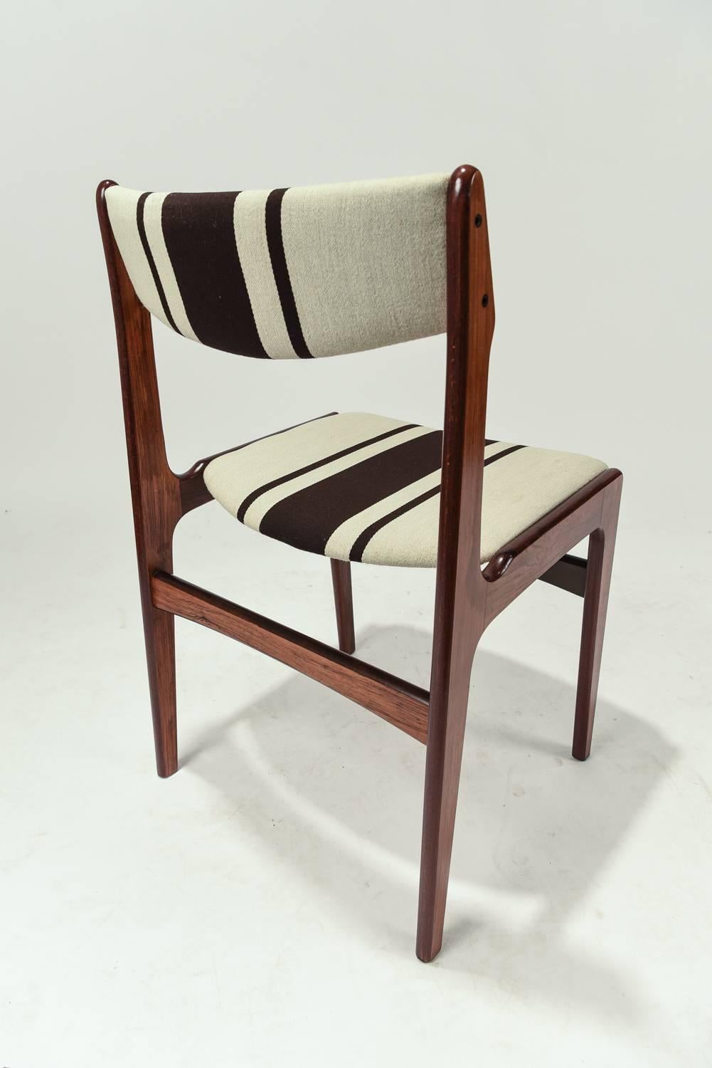 Set of Six Erik Buch Style Rosewood Side Chairs 2