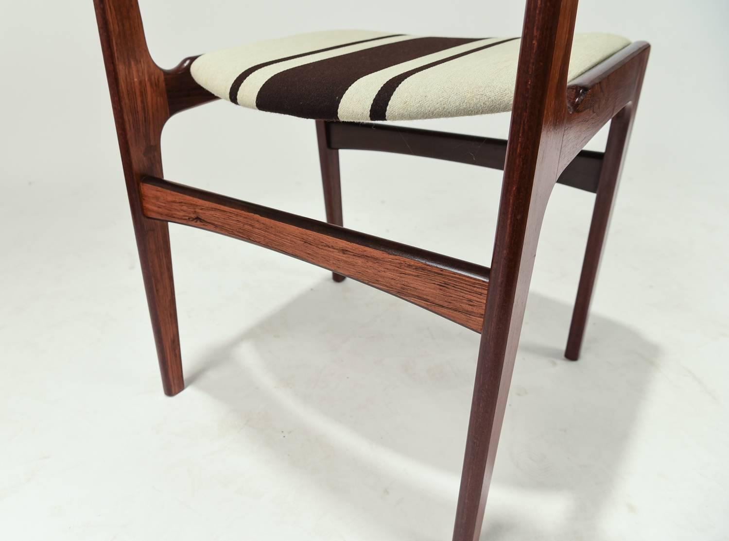 Set of Six Erik Buch Style Rosewood Side Chairs 3