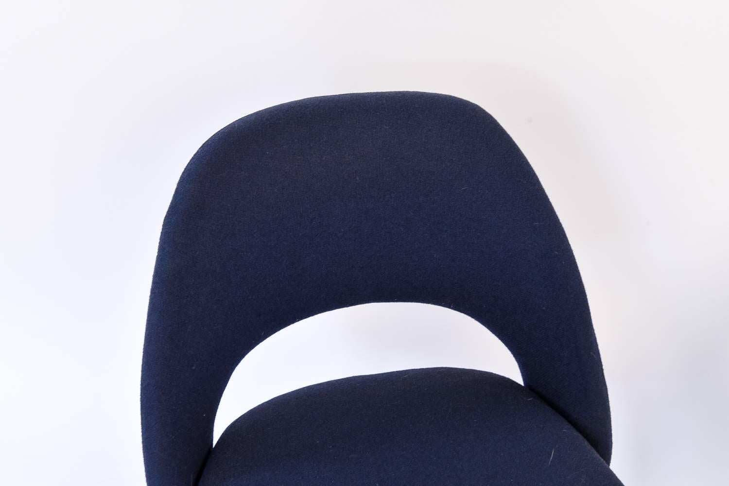 A wonderful navy blue pair of chairs.