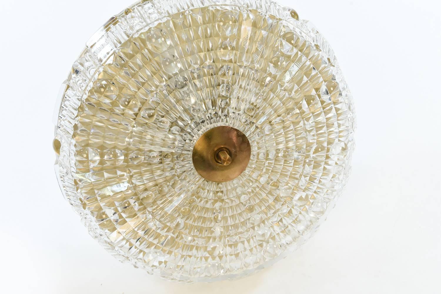 Glass Chandelier Attributed to Carl Fagerlund for Orrefors In Excellent Condition In Norwalk, CT