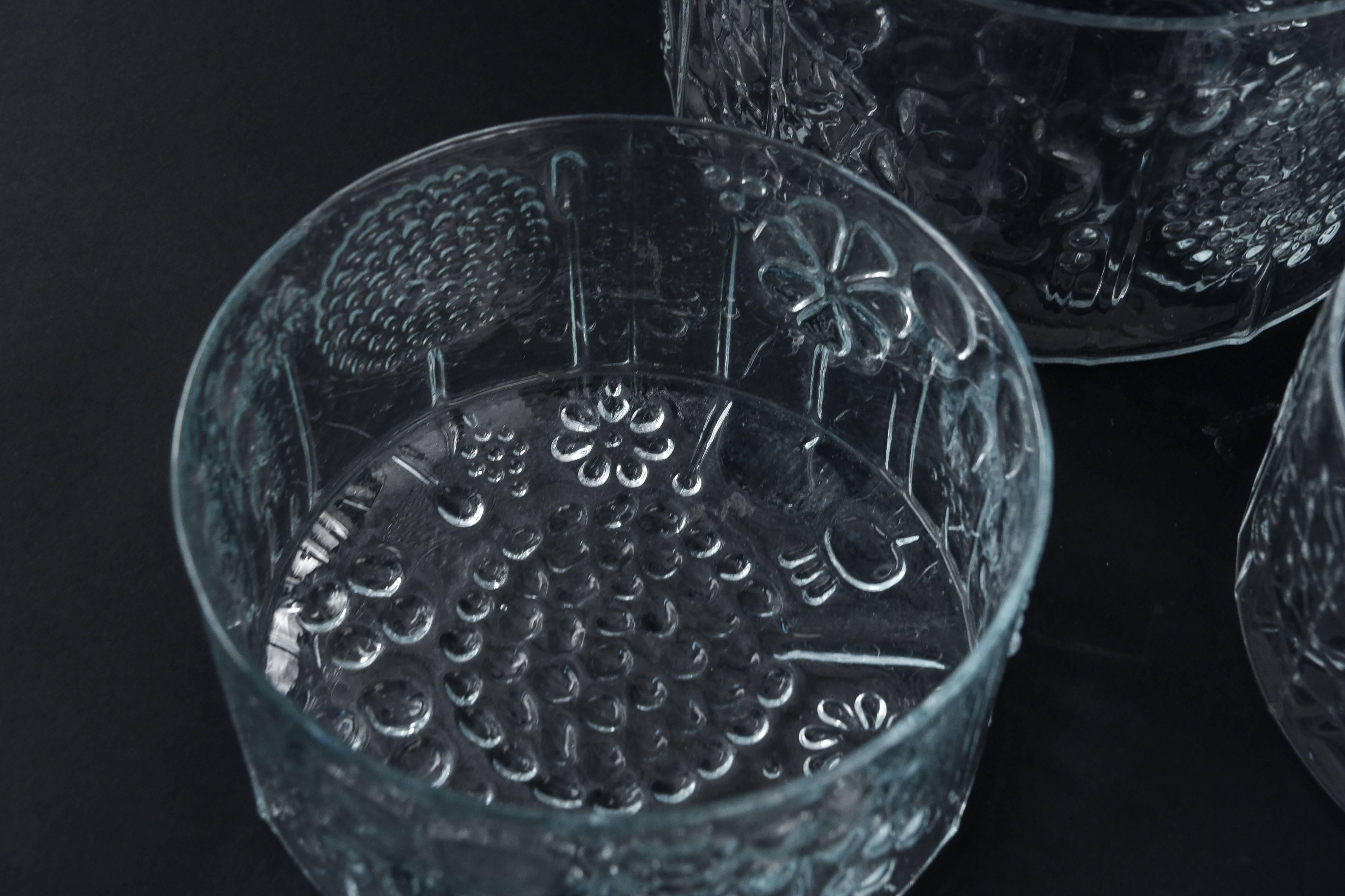 Mid-Century Modern Set of Six Art Glass Bowls by Oiva Toikka for Iittala