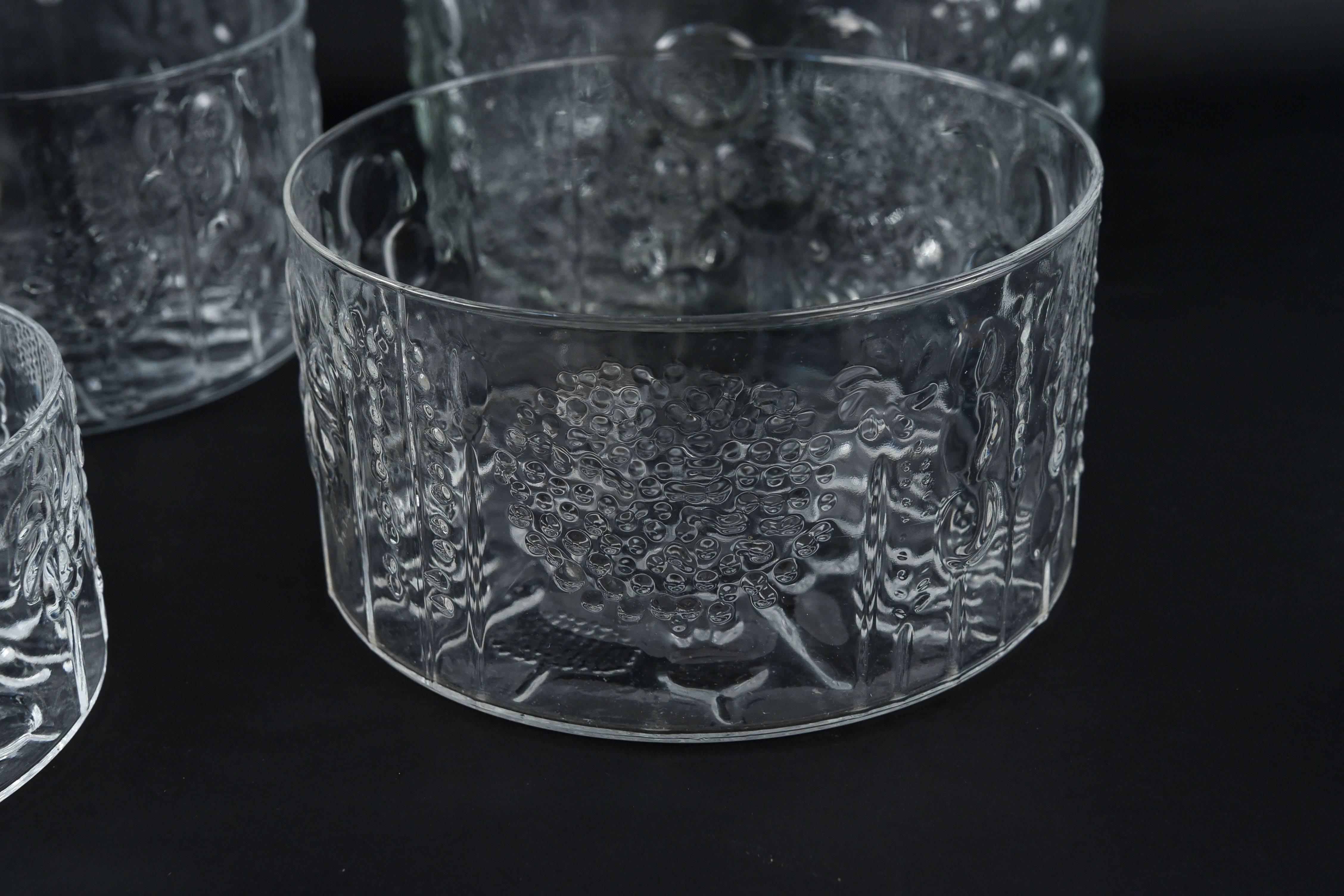 Set of Six Art Glass Bowls by Oiva Toikka for Iittala In Excellent Condition In Norwalk, CT