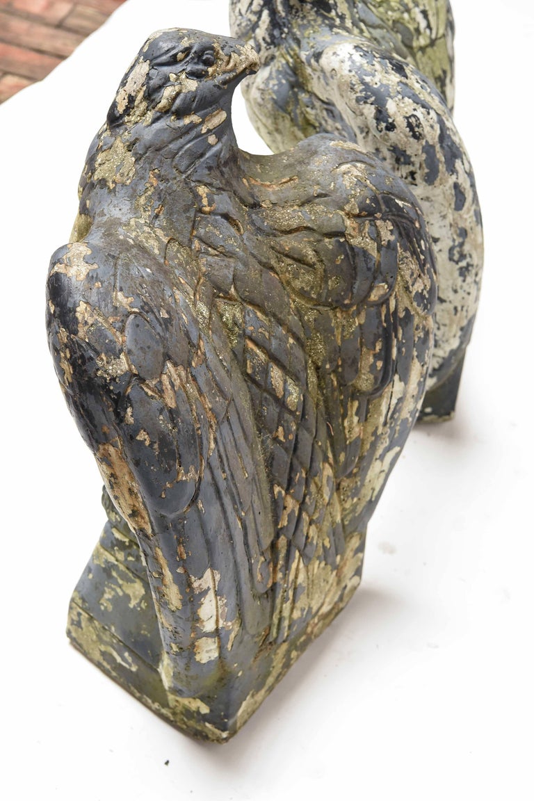 Two Antique Concrete Eagles For Sale at 1stDibs concrete eagles for sale