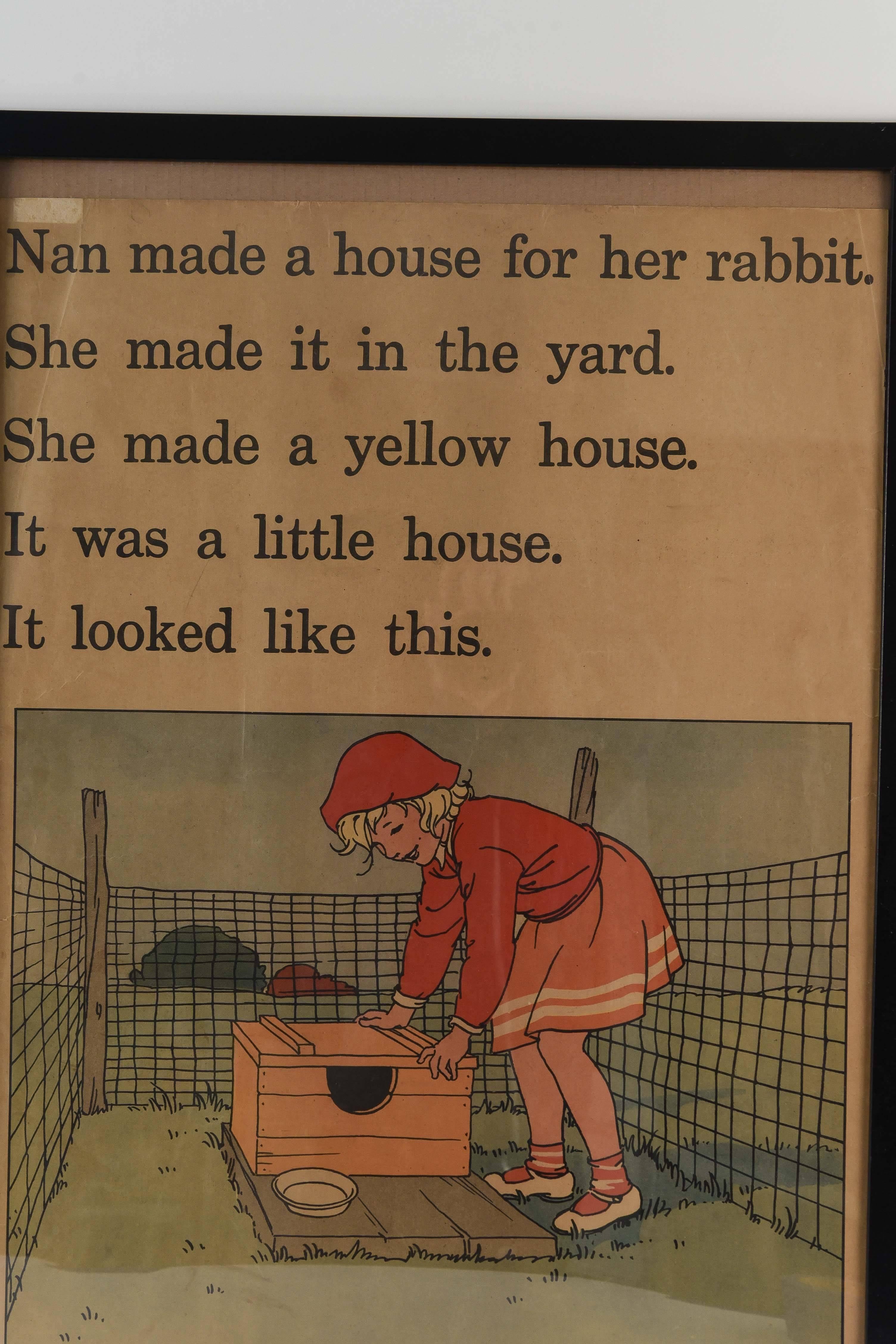 20th Century Three Antique Children's Story Book Pages