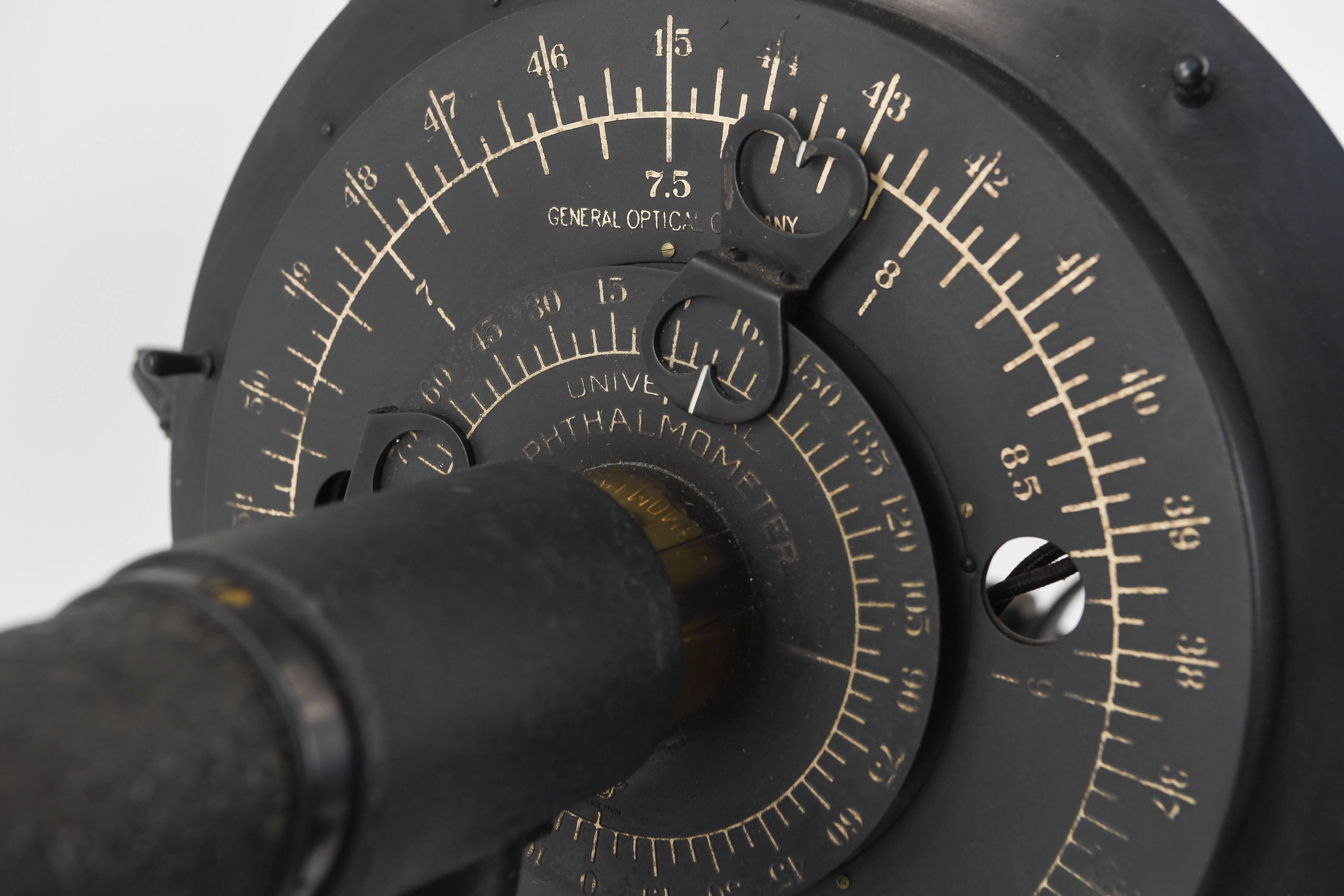 Antike antike Ophthalmometer-Augenmaschine von General Optical Company im Angebot 6