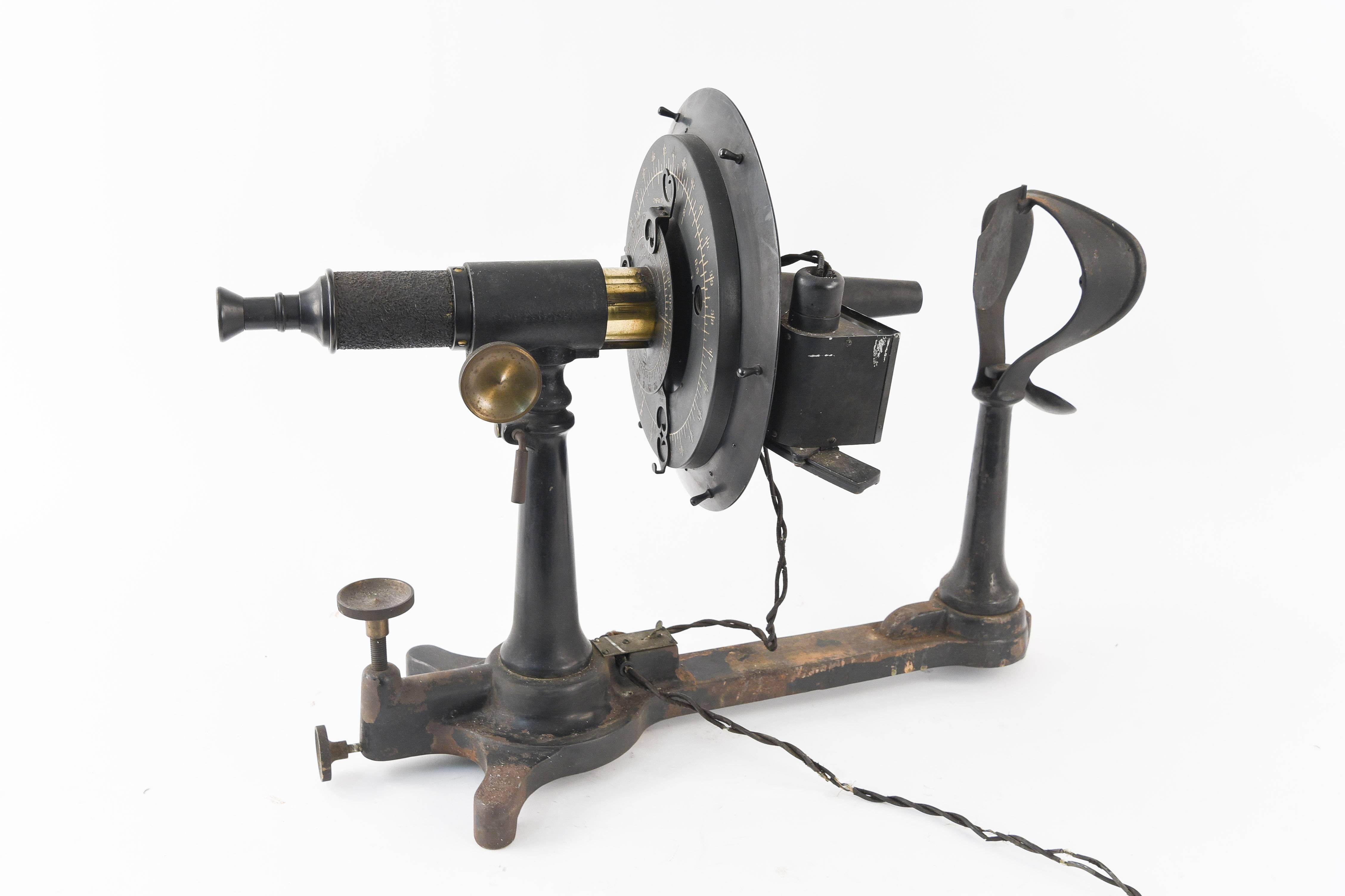 Antike antike Ophthalmometer-Augenmaschine von General Optical Company im Angebot 5