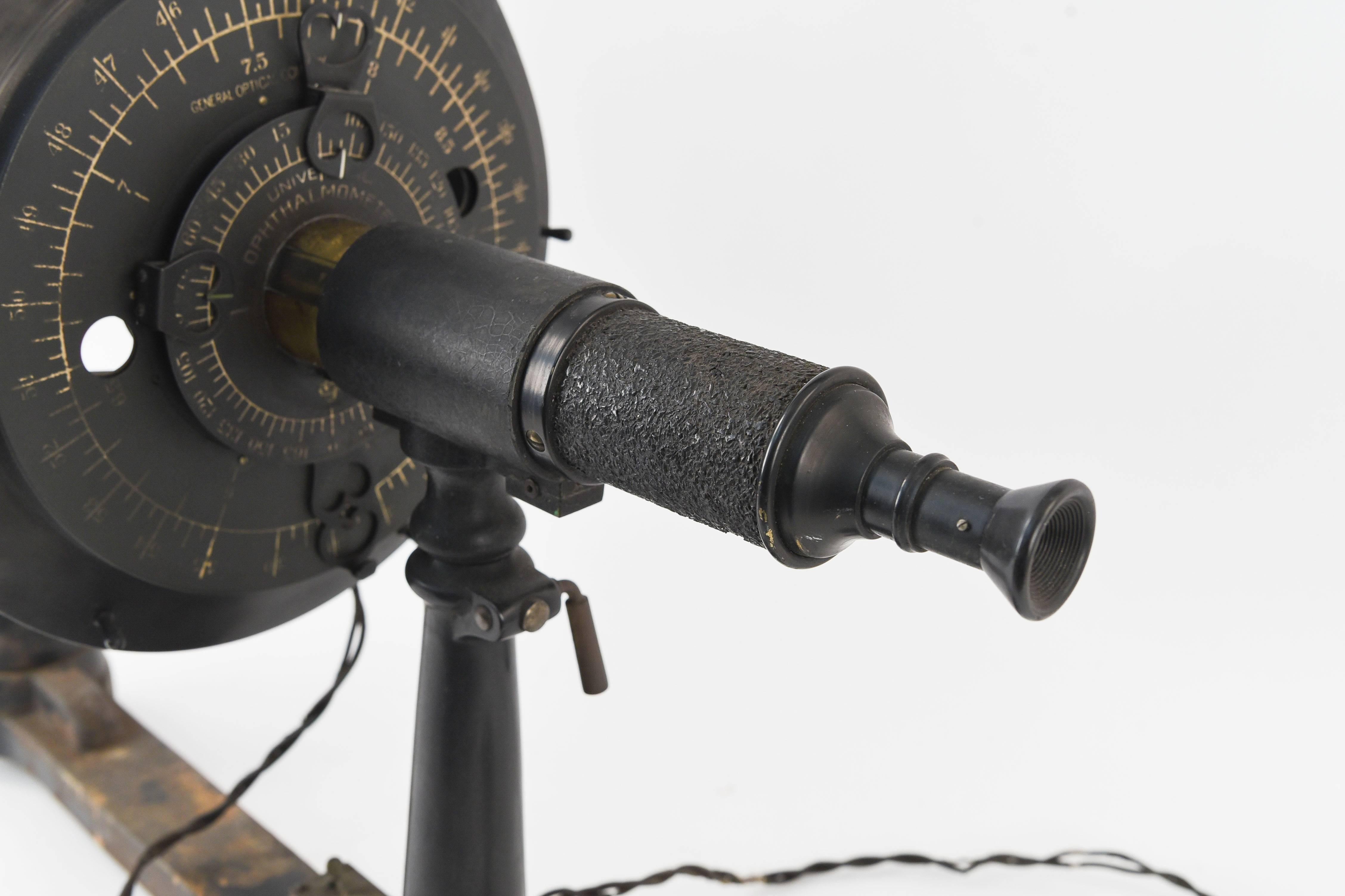 Antike antike Ophthalmometer-Augenmaschine von General Optical Company im Angebot 4