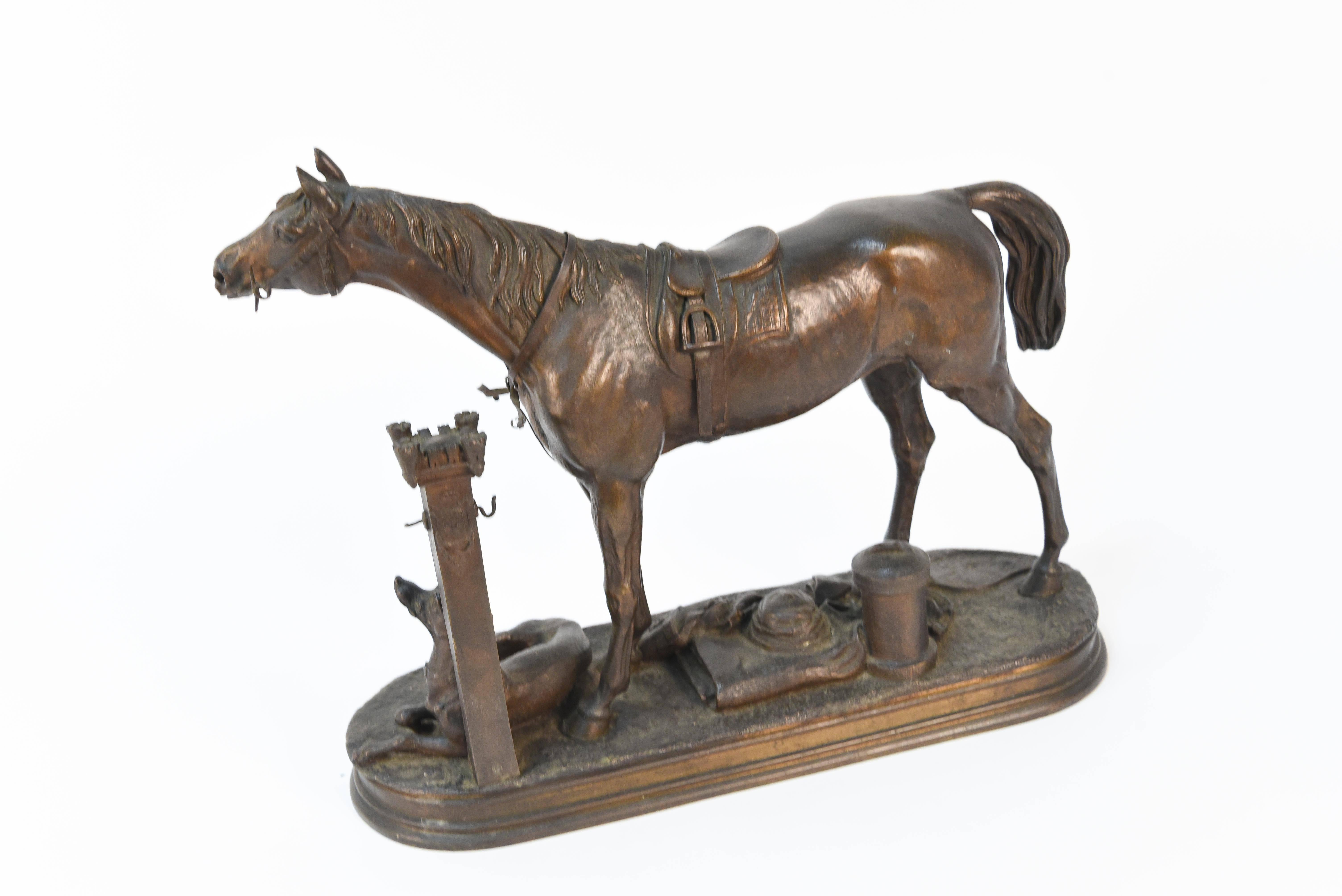 Jules Moigniez, French Bronze Horse For Sale 1