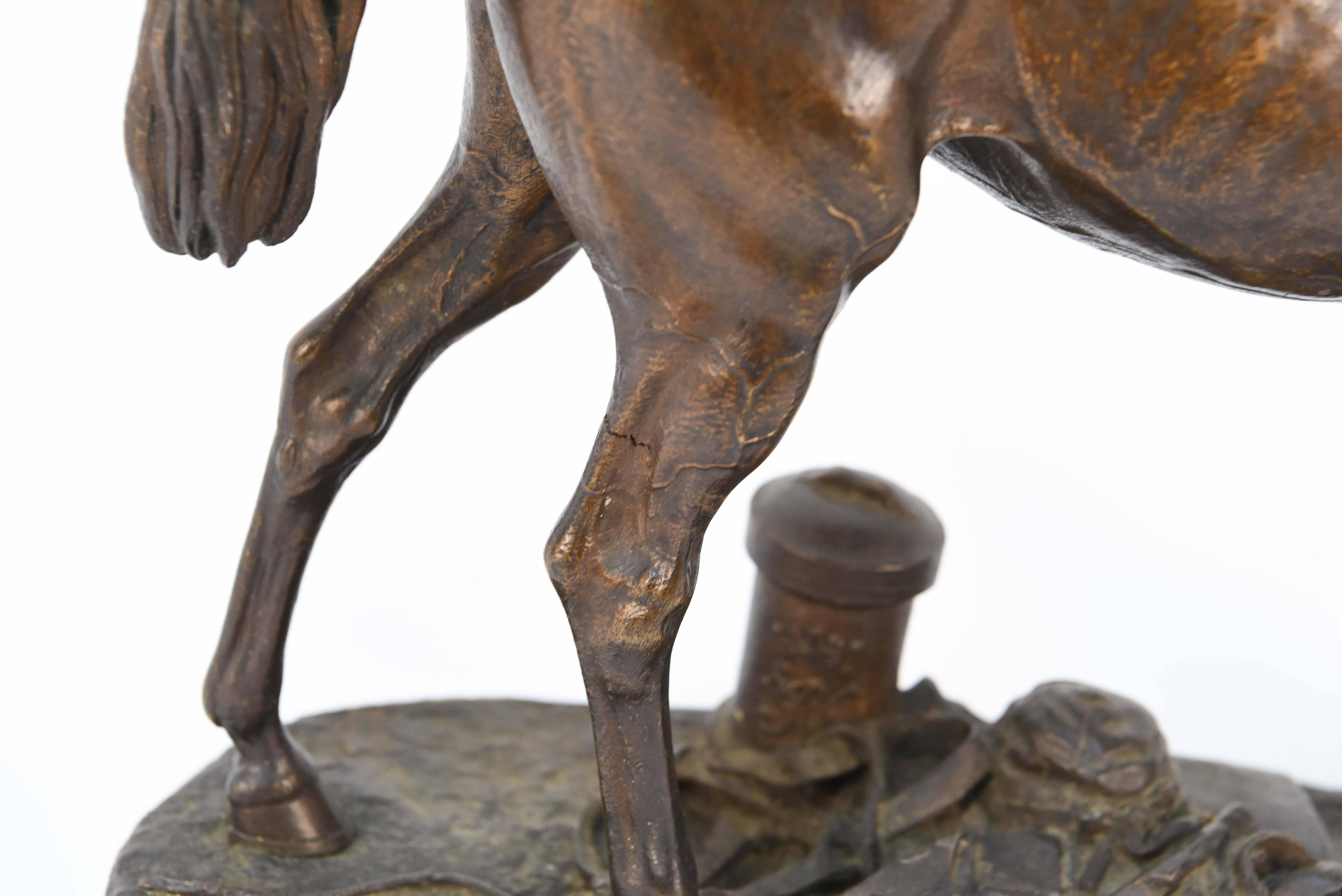 Jules Moigniez, French Bronze Horse In Good Condition For Sale In Norwalk, CT