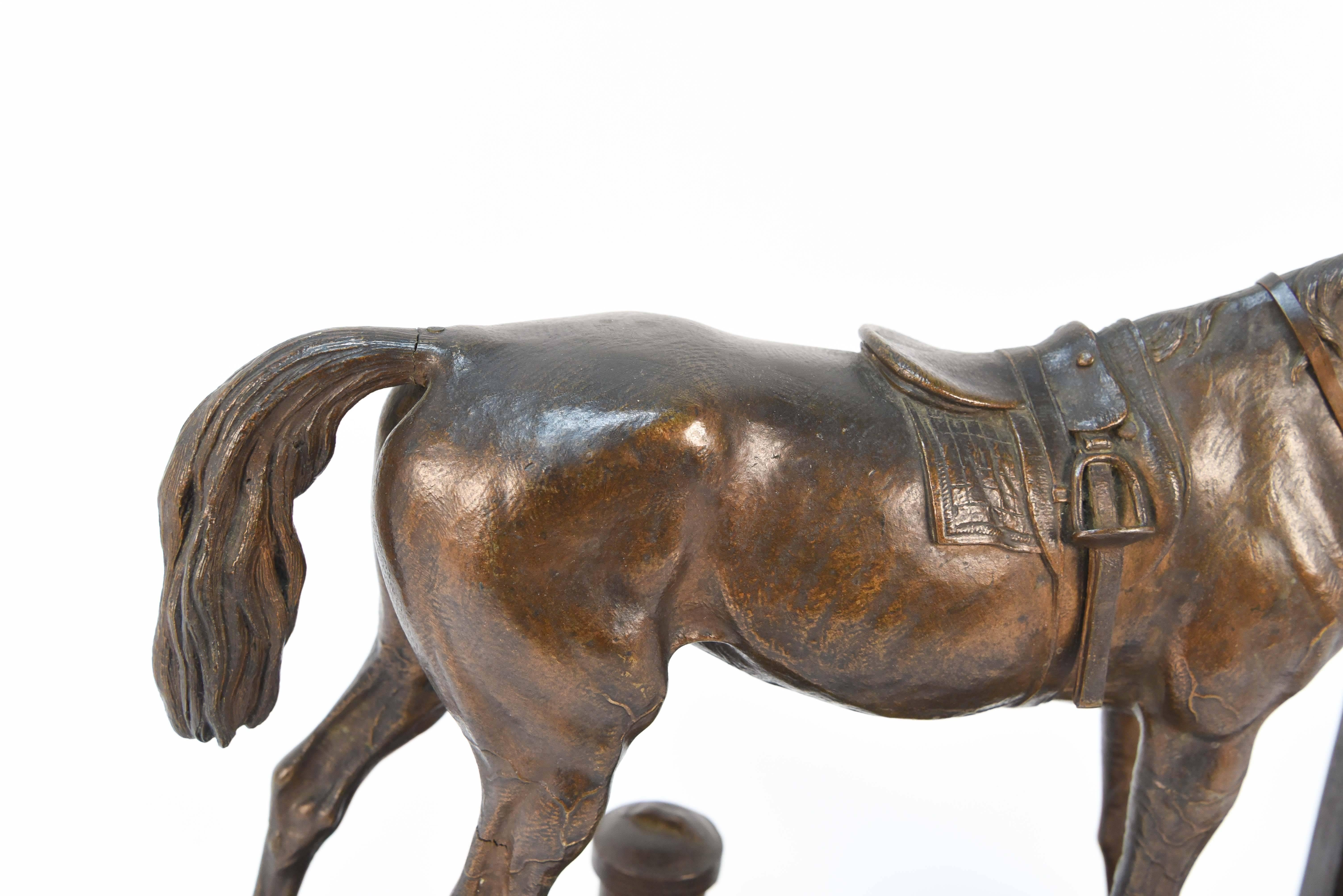 19th Century Jules Moigniez, French Bronze Horse For Sale