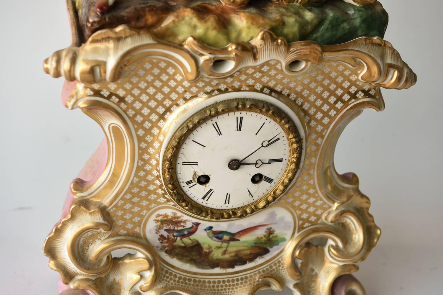 Rococo Jacob Petit French Porcelain Clock