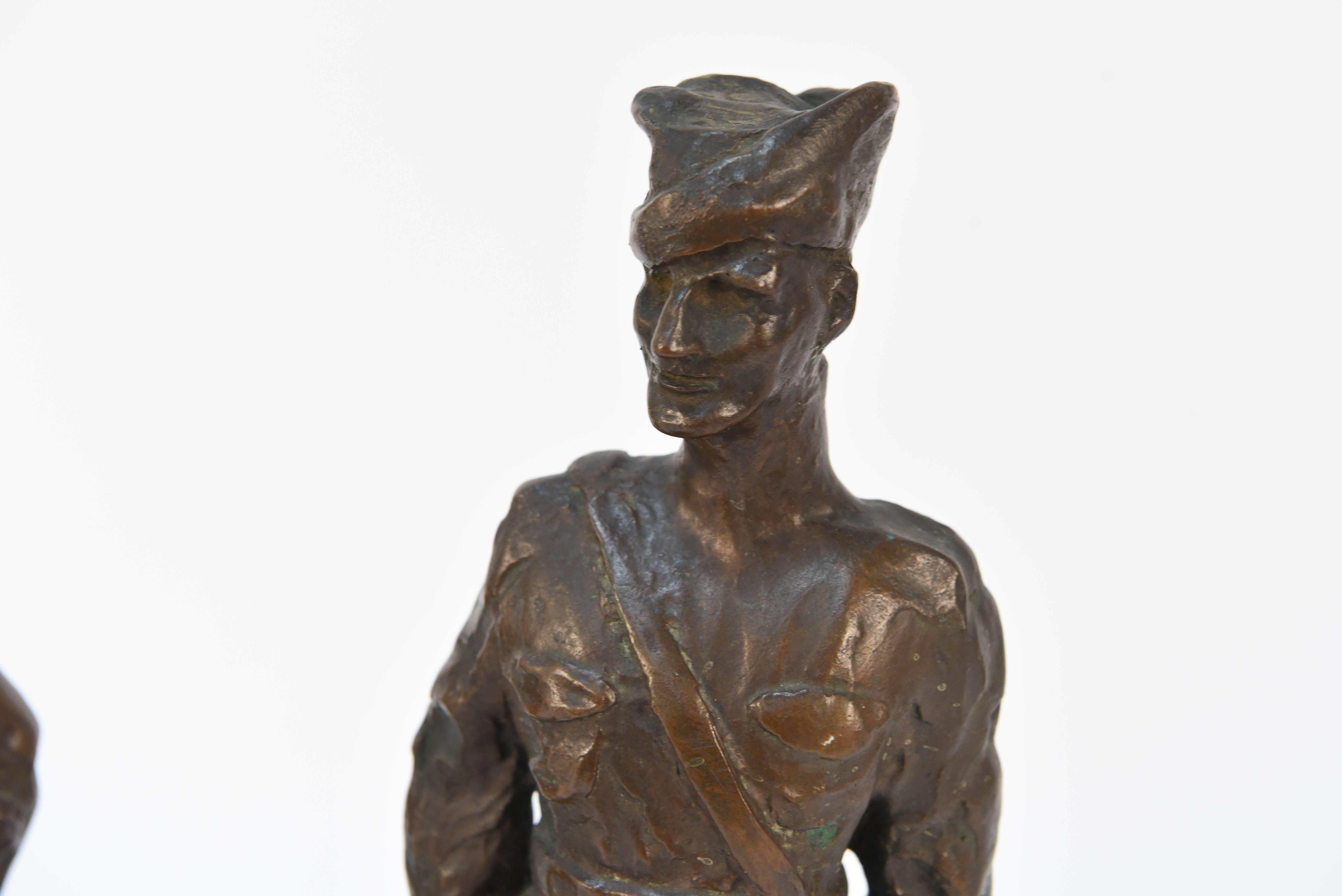 American Bronze WWI Doughboy Sculptures