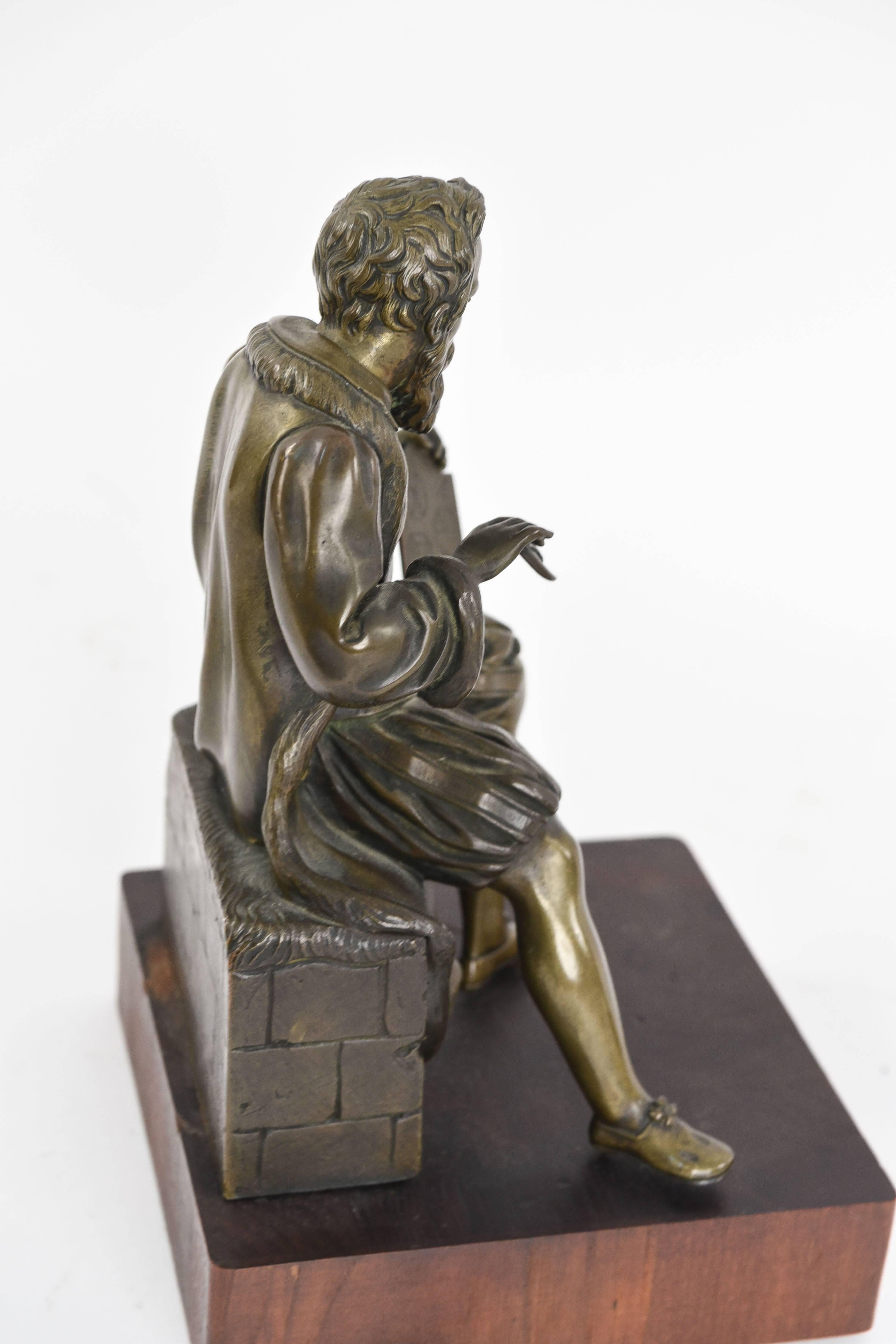 French Bronze Sculpture of Mathematician 2