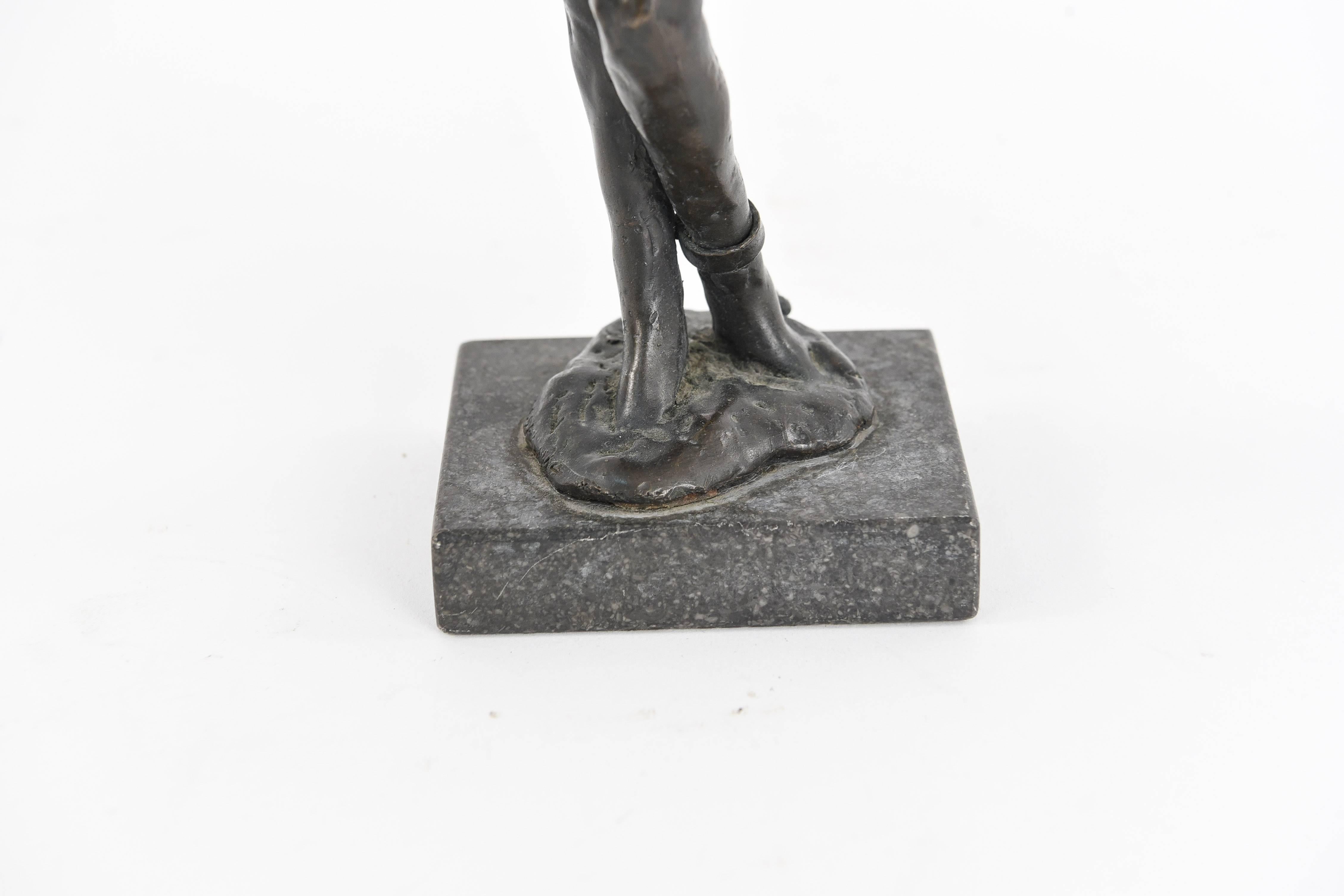 20th Century Midcentury Bronze Female Nude Sculpture