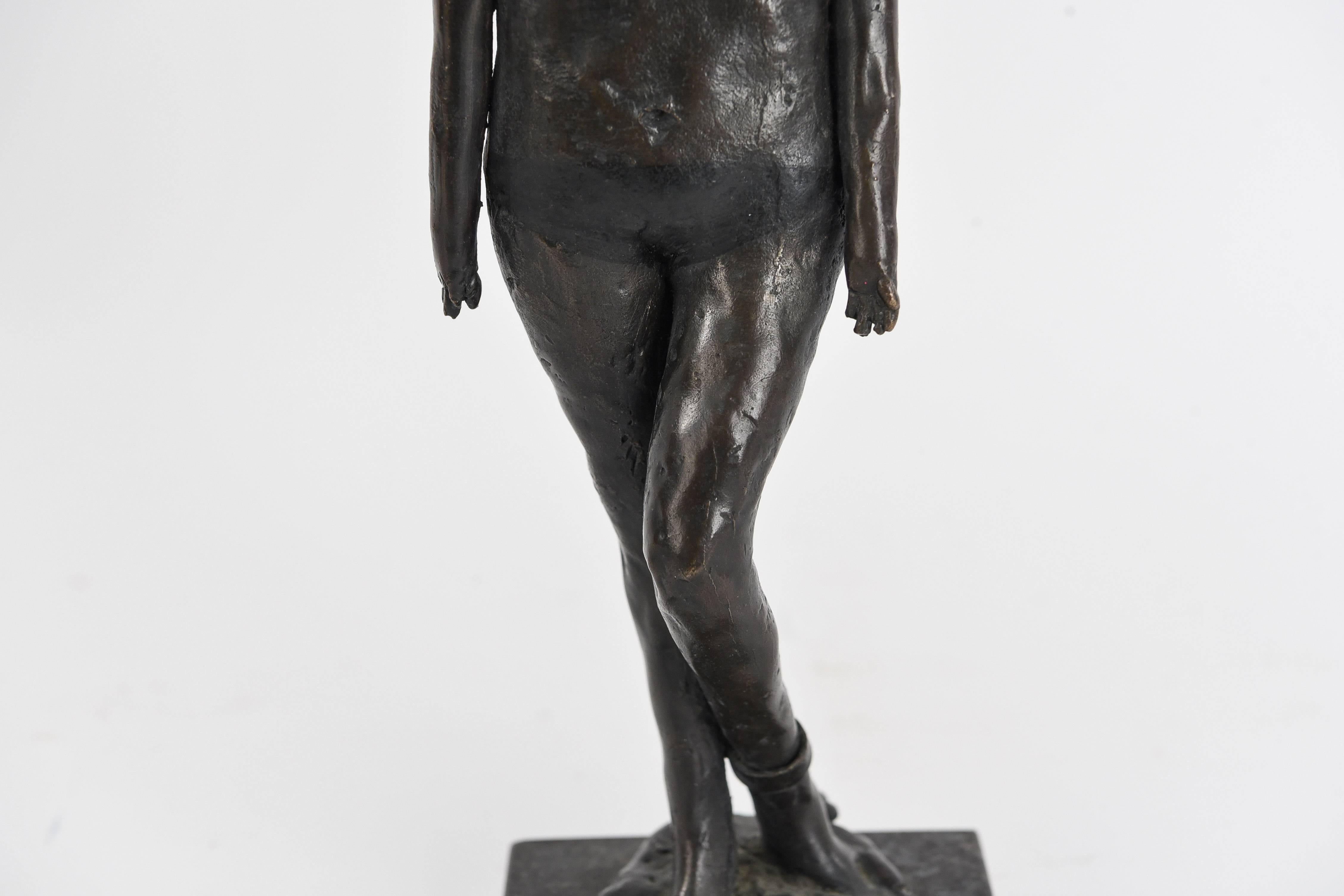 Midcentury Bronze Female Nude Sculpture In Good Condition In Norwalk, CT
