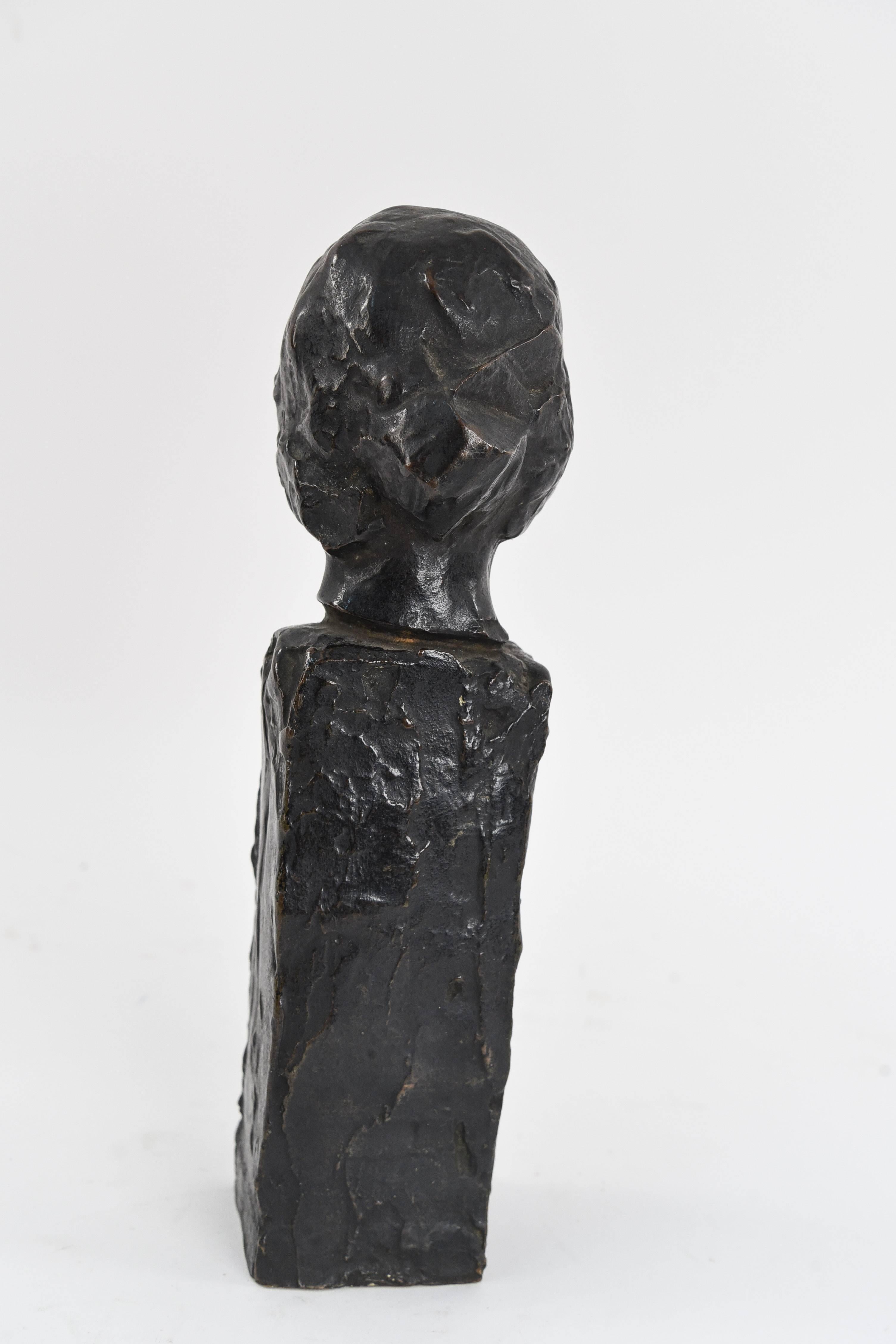 George Conlon Bronze Female Bust Sculpture 1