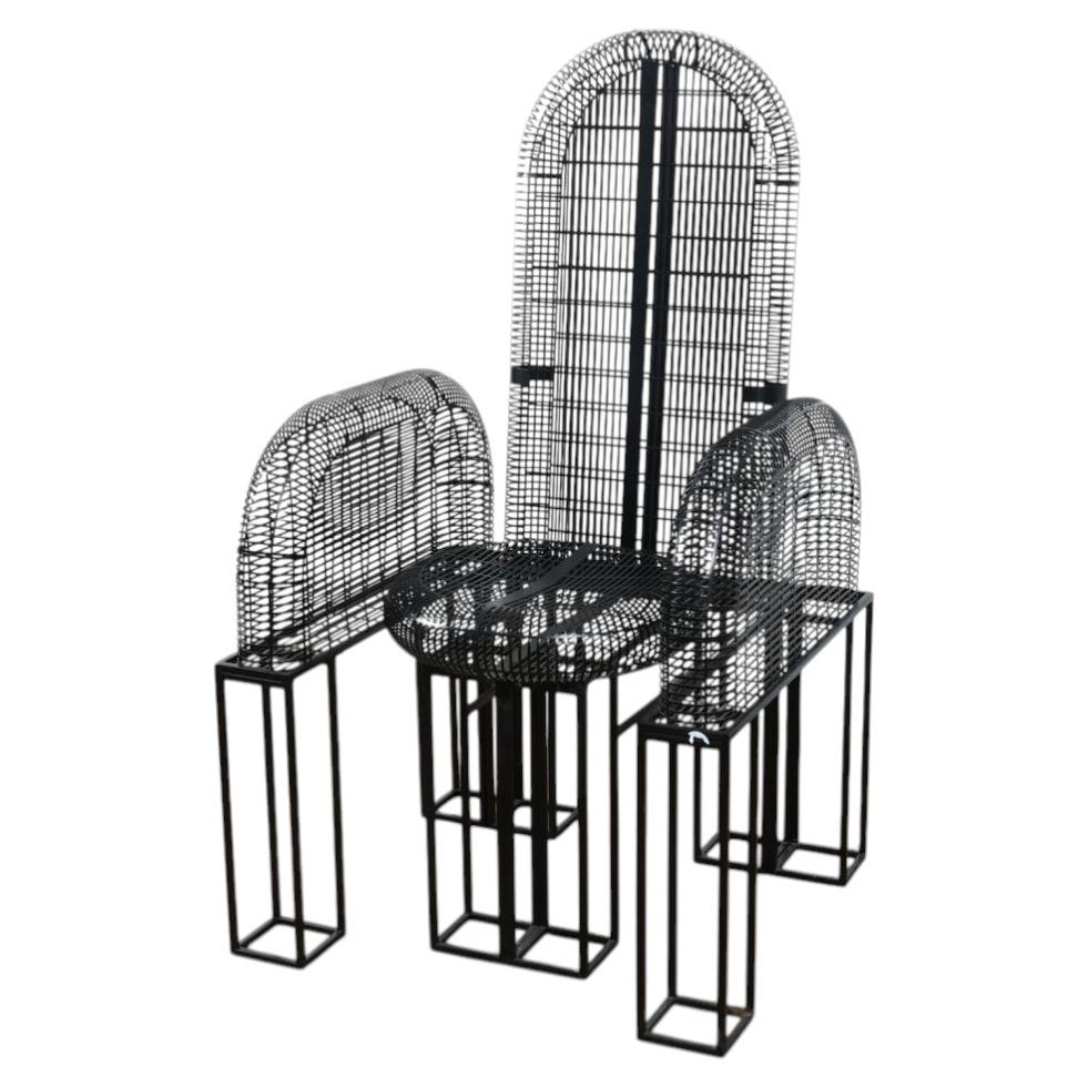 Eberhard Eckerle Steel Lounge Chair C. 1980s For Sale