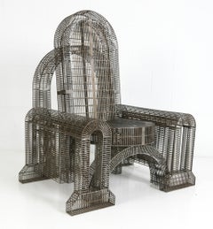 Eberhard Eckerle Steel Lounge Chair C. 1980s