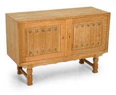 Kjærnulf for E.G. Møbler Linen Fold Oak Sideboard C. 1960s