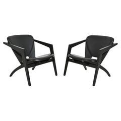 Paire de fauteuils « Butterfly » en chêne danois, créés par Hans Wegner pour Getama