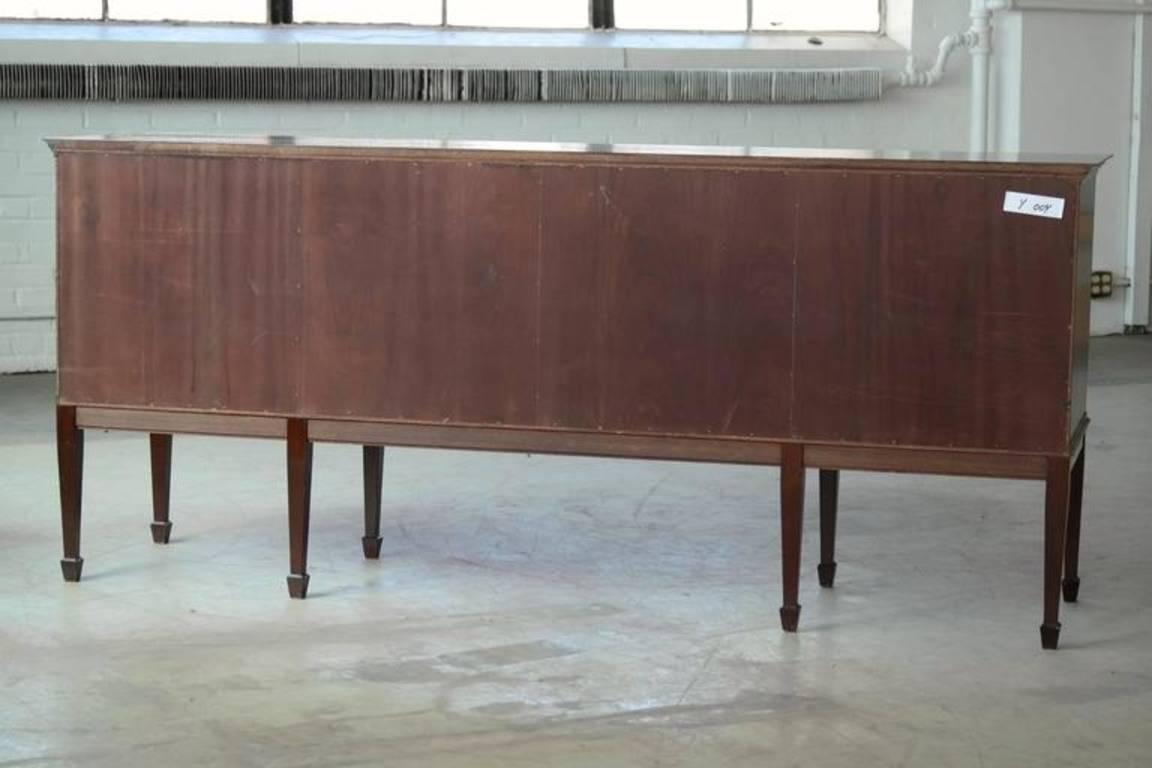 Frits Henningsen Low Sideboard in Mahogany English Hepplewhite Style 1