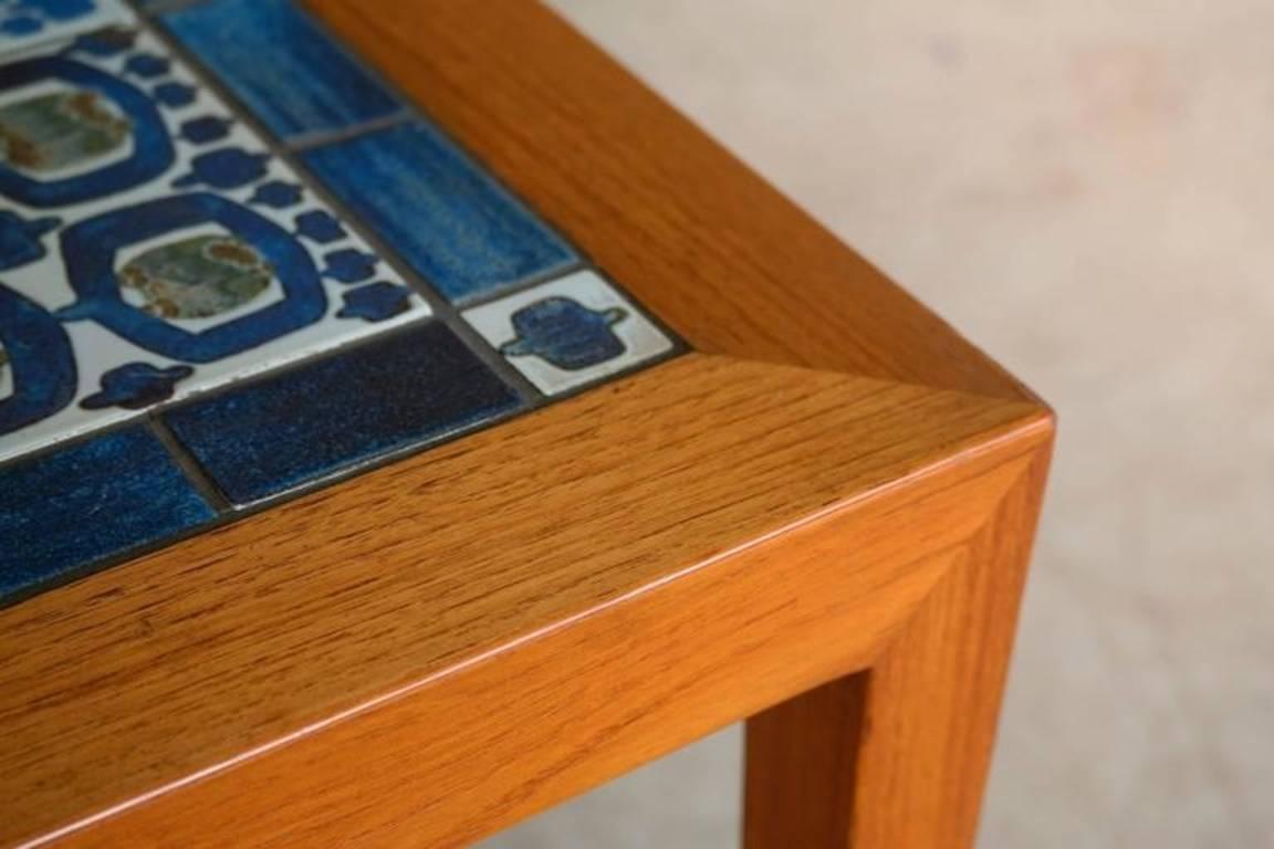 Late 20th Century Teak Coffee Table, Severin Hansen Jr. for Haslev with Tiles by Royal Copenhagen