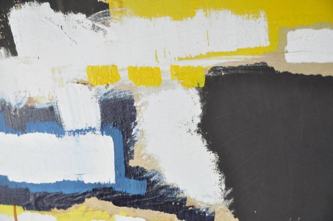 yellow and black abstract art