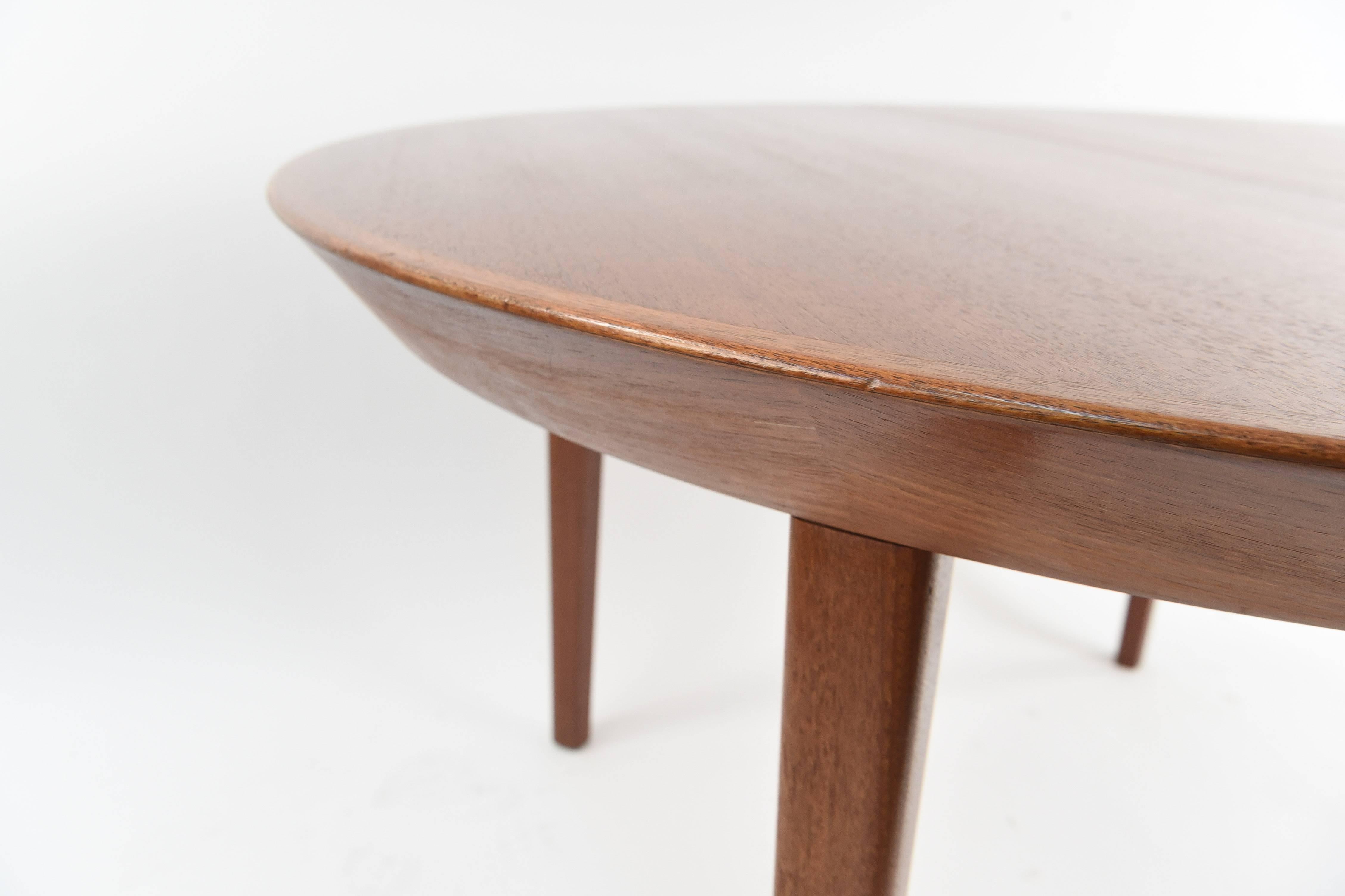 Round Midcentury Dining Table in Teak by Ole Hald for Gudme Møbelfabrik 2