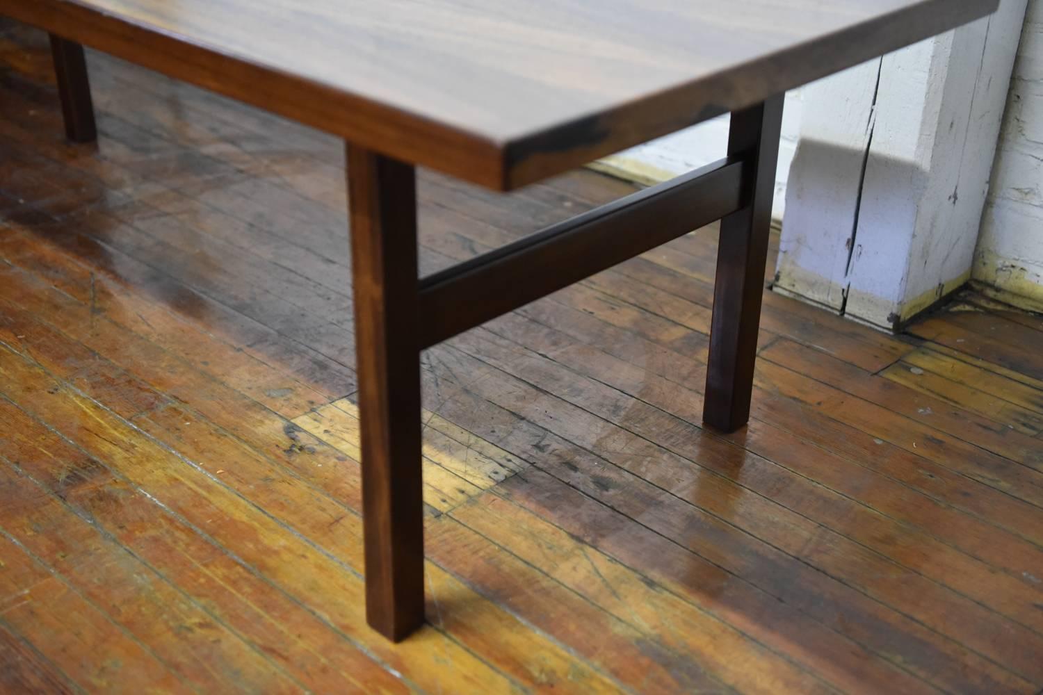 Danish Mid-Century Rosewood Coffee Table In Good Condition In Norwalk, CT