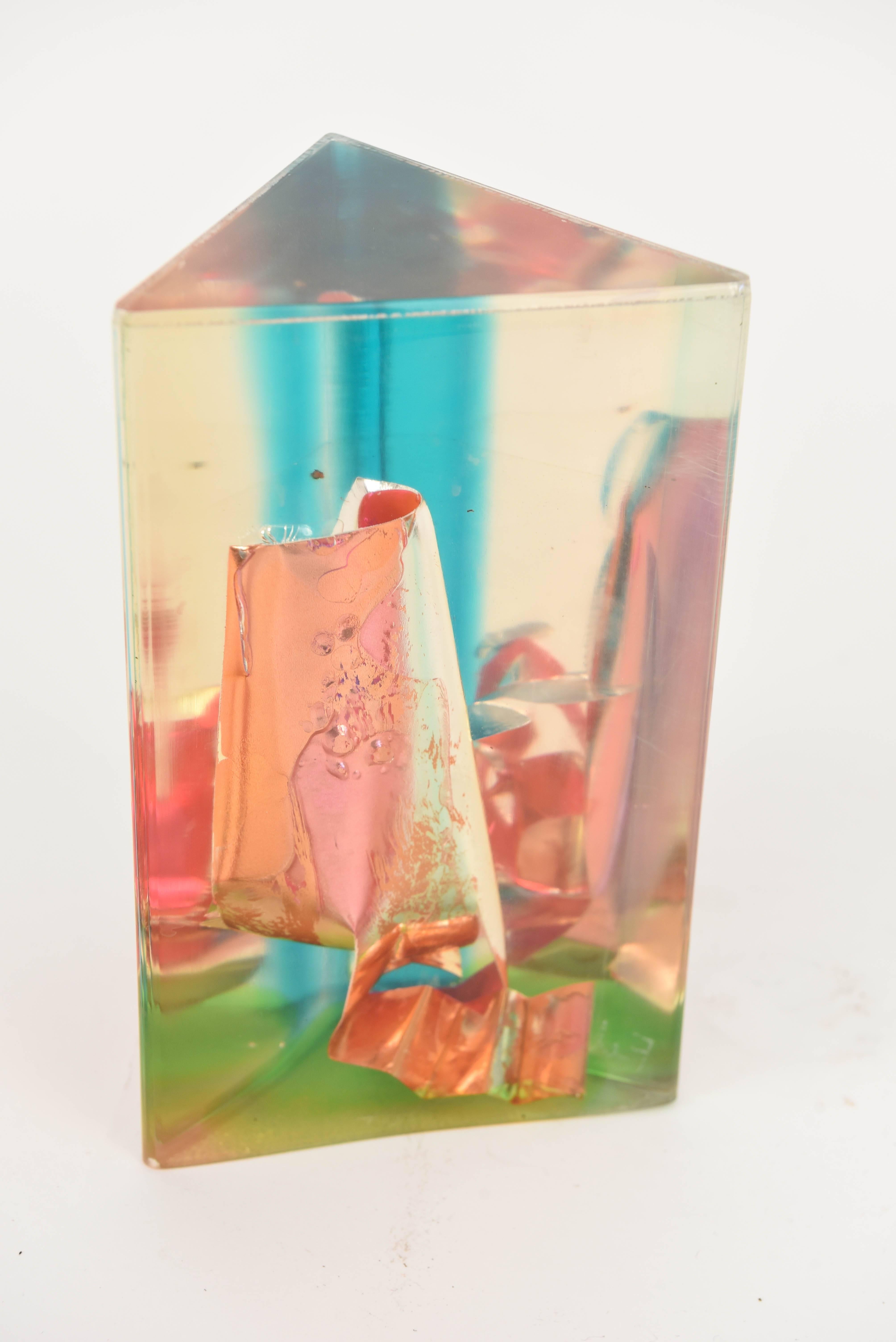 Late 20th Century Feliciano Bejar 'Mexican, 1920-2007' Lucite Sculpture