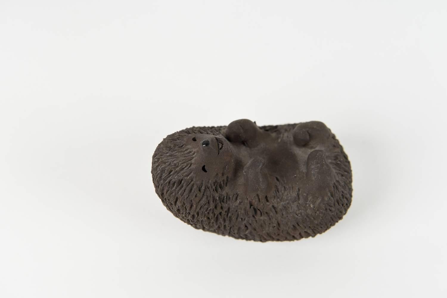 A set of five adorable hedgehogs by Ellen Karlsen. These hedgehogs would be a fun addition to any room, bringing in a delightful touch of nature.