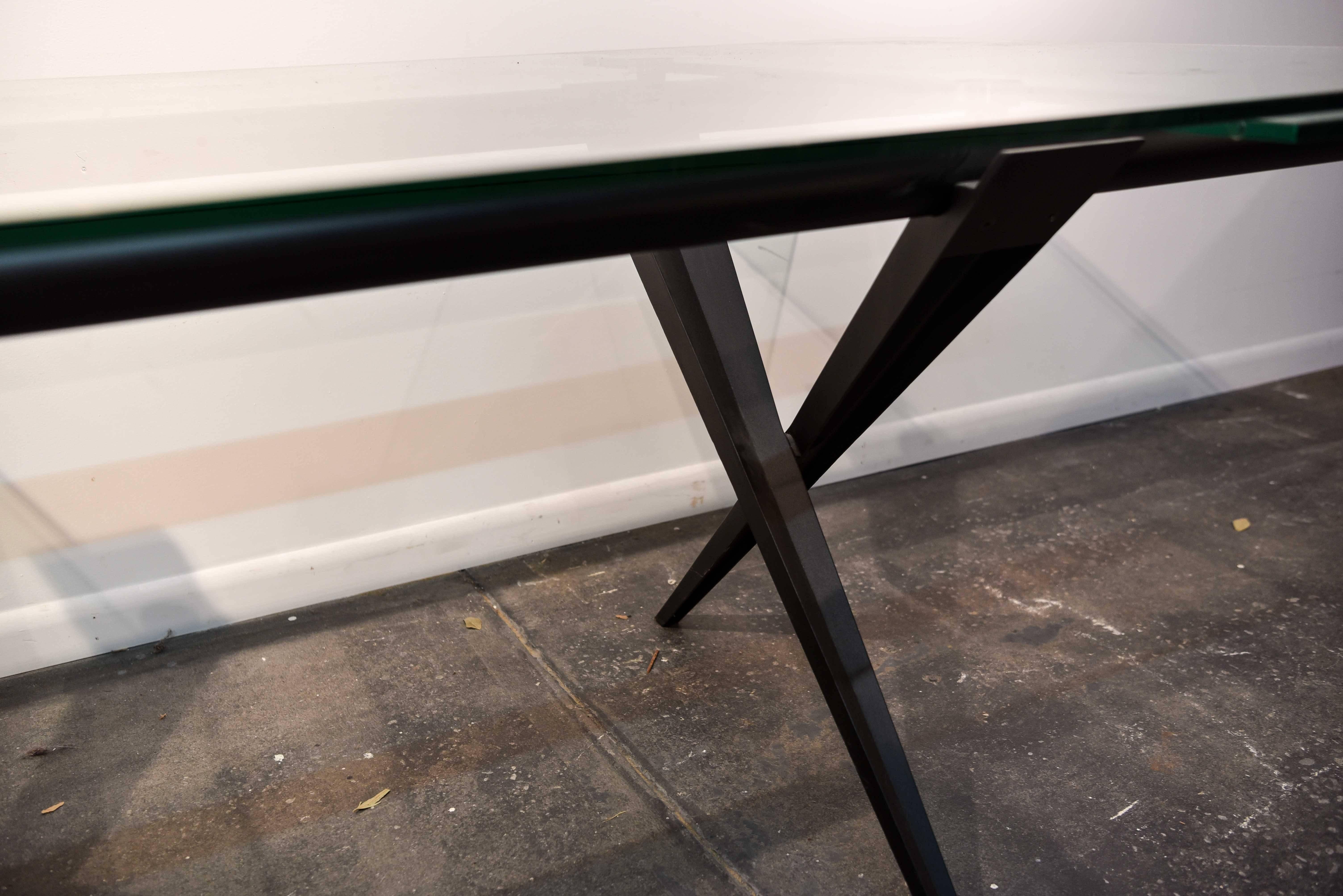 Modern Maurice Villency Glass Extension Dining Table 1