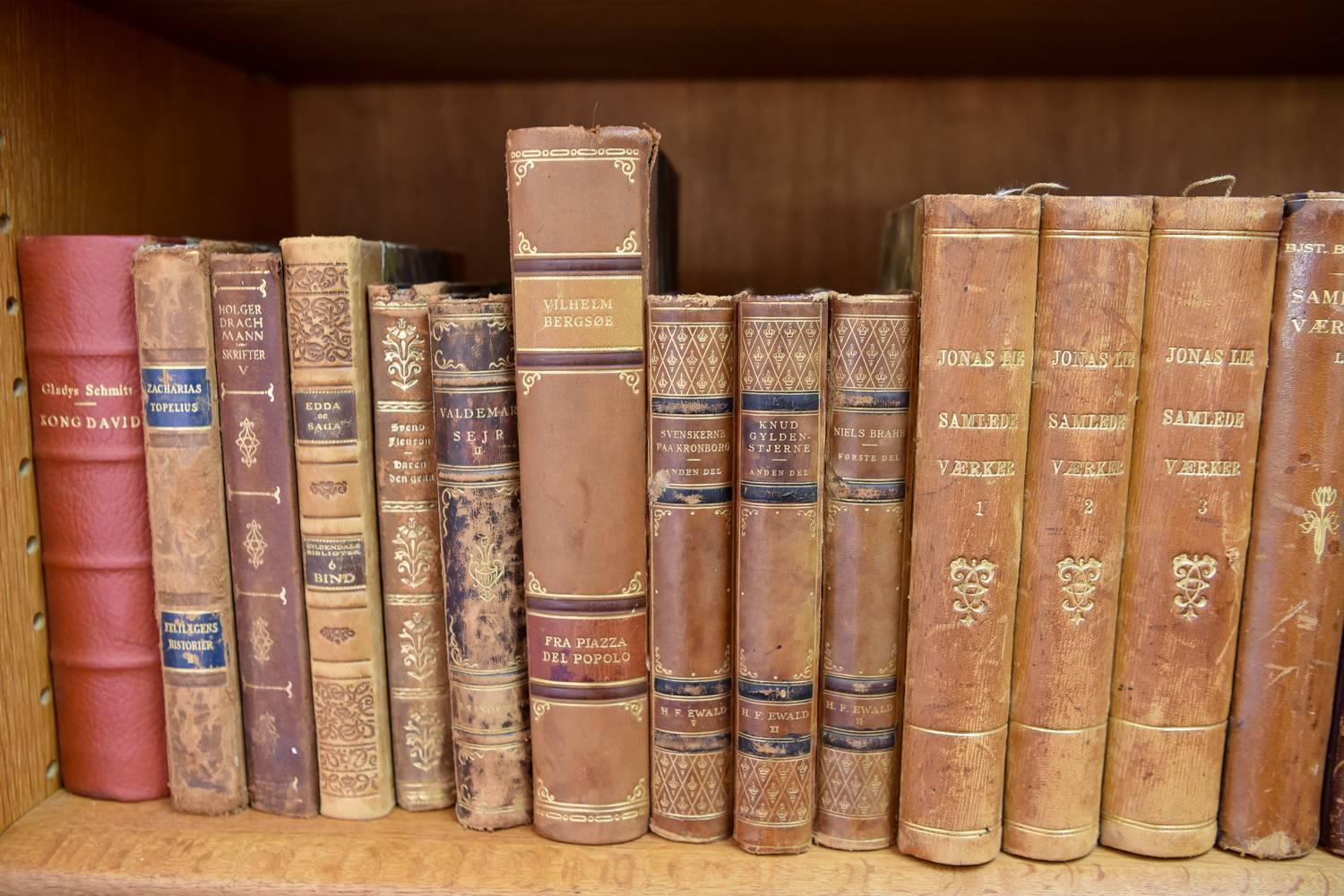 Early 20th Century and Earlier Danish Leather Bound Books 4