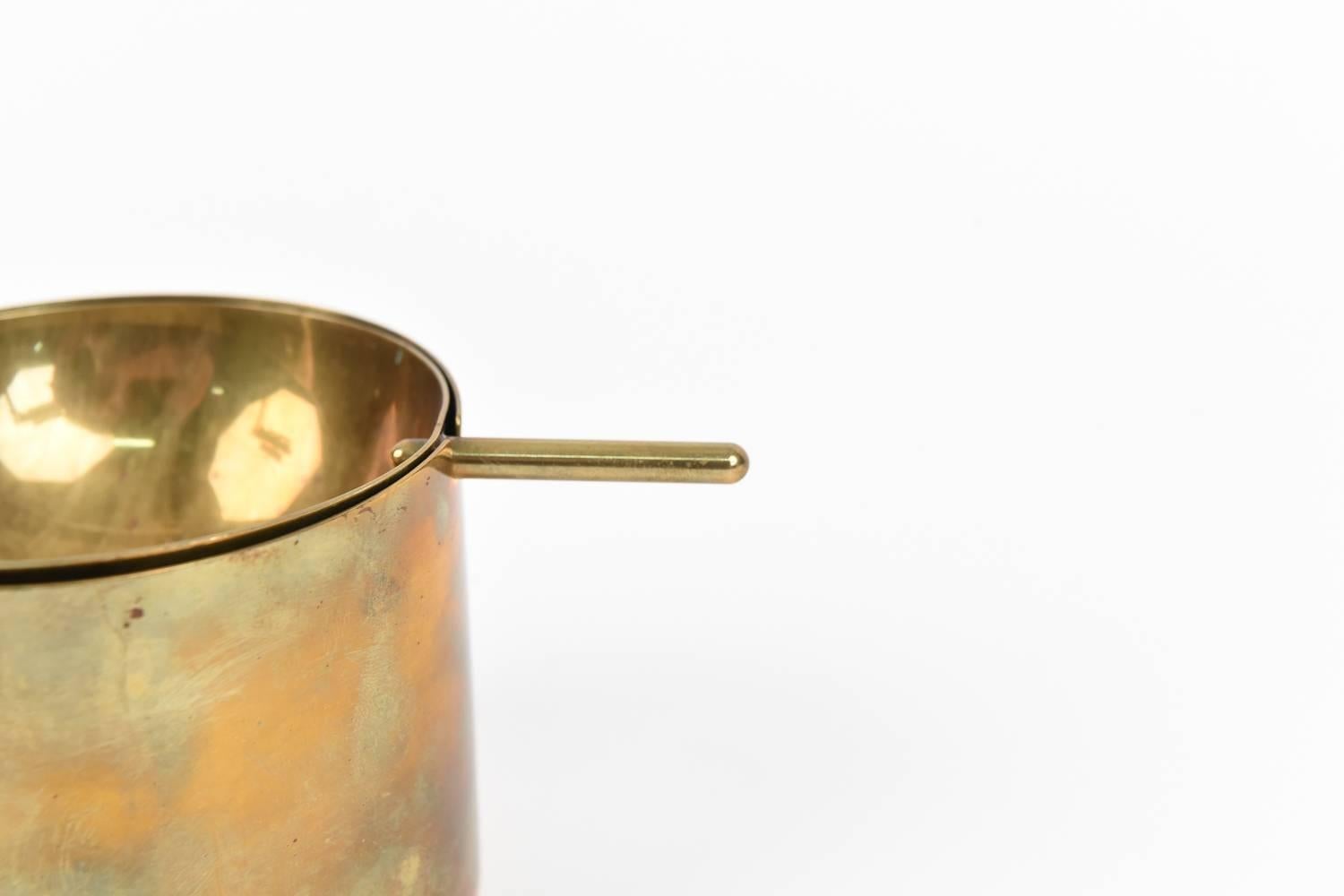 Mid-Century Modern Rare Limited Brass Cylinda-Line Ashtray by Arne Jacobsen for Stelton
