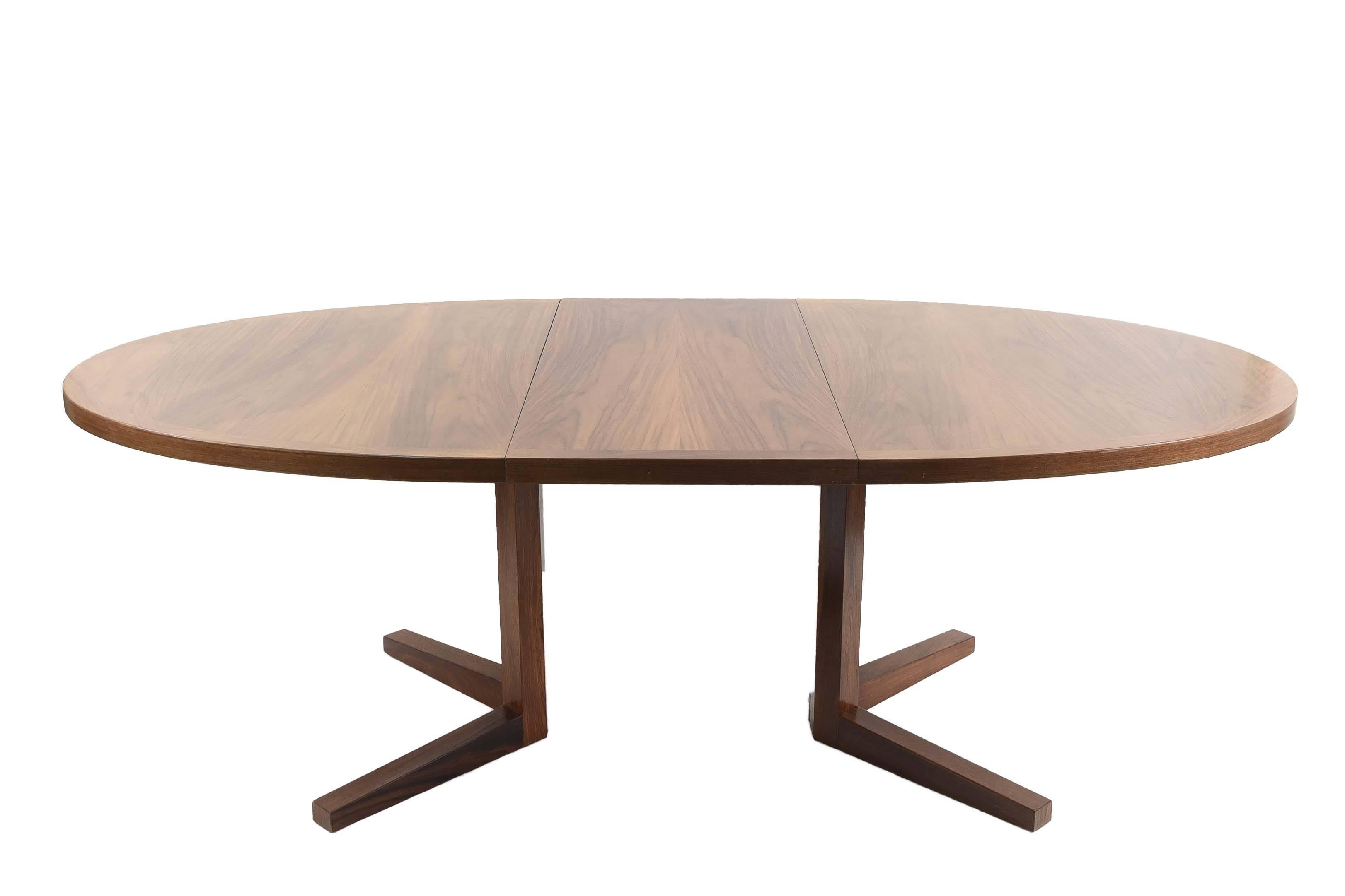 Oval Rosewood Mid-Century Dining Table by John Mortensen 4
