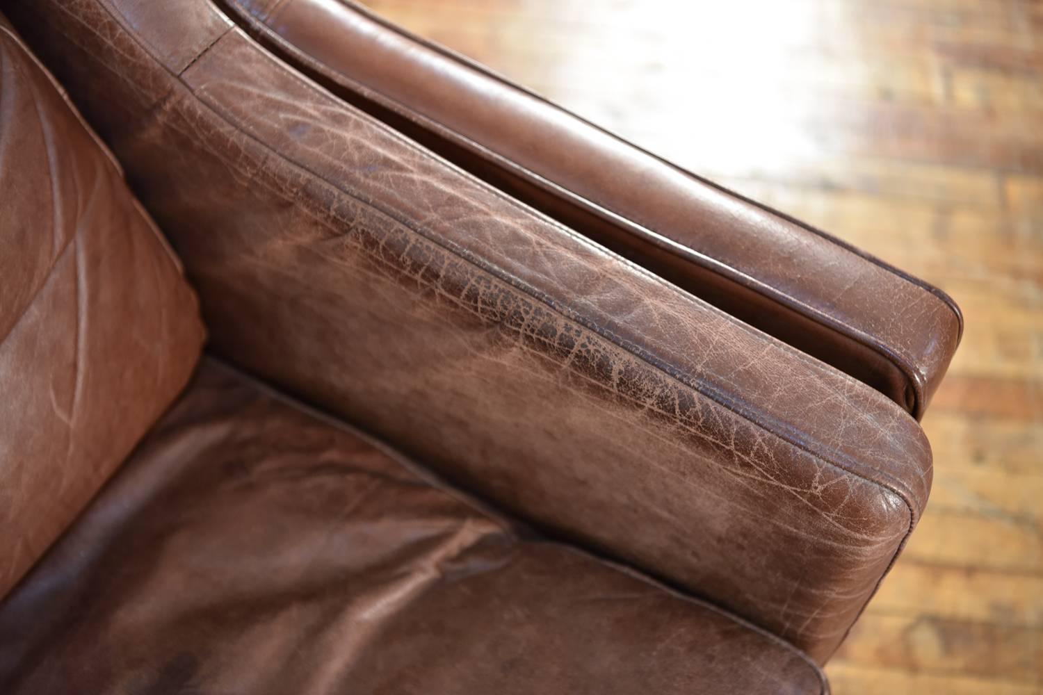 Danish Leather Sofa by Mogens Hansen, 1980s 2