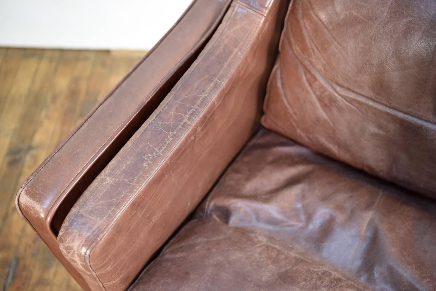Danish Leather Sofa by Mogens Hansen, 1980s 3