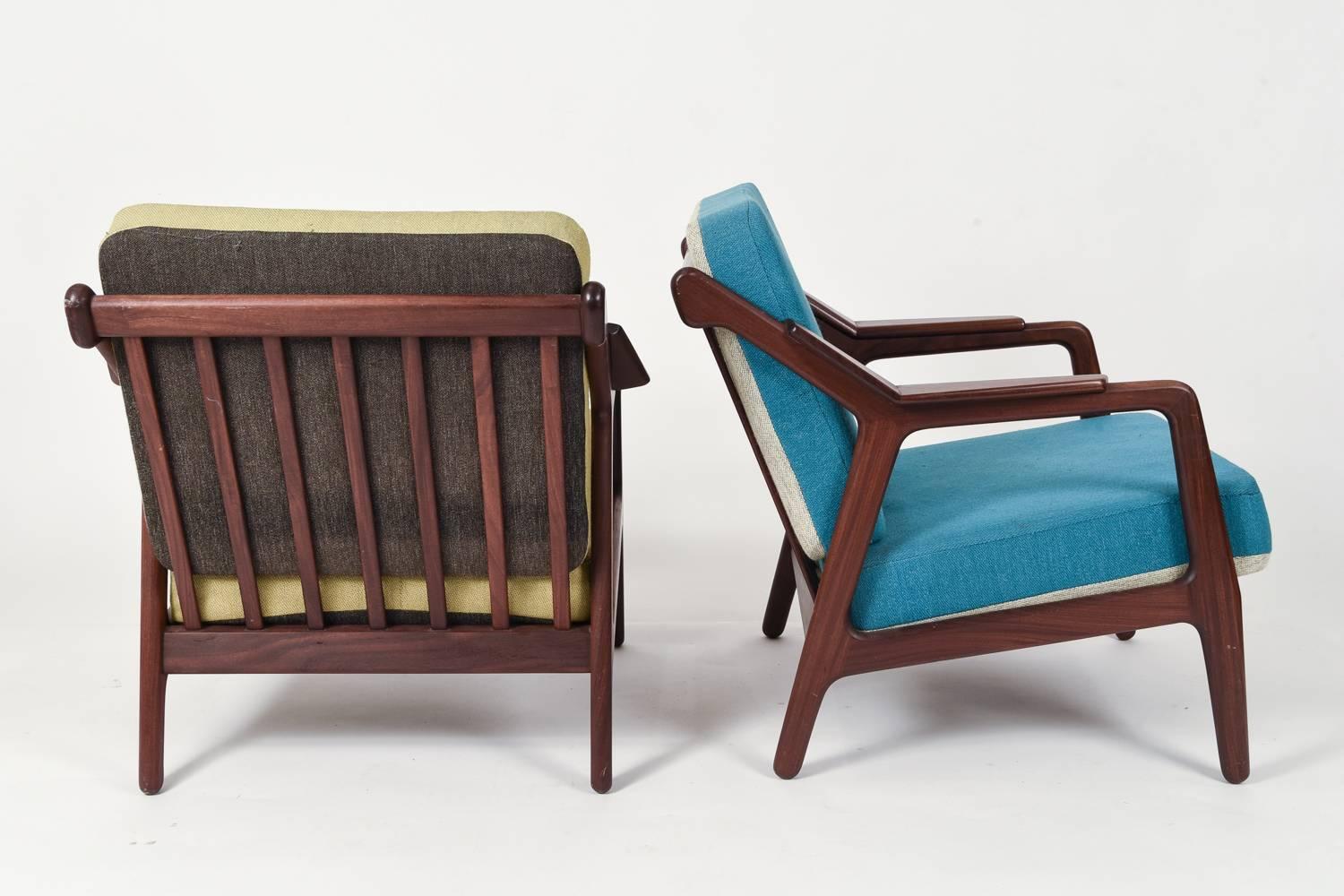 Pair of Teak Danish Easy Chairs by H. Brockmann Petersen for Poul M. Jessen 4