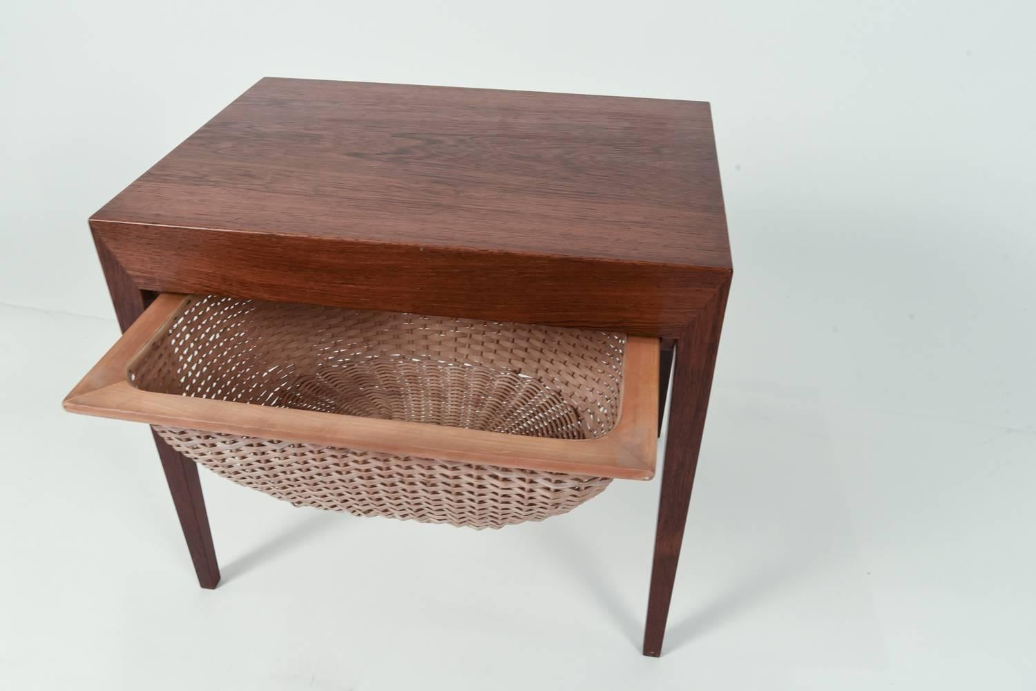 Mid-Century Modern Mid-Century Rosewood Sewing Table by Severin Hansen for Haslev