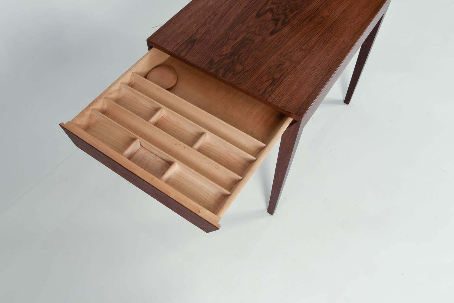 Mid-20th Century Mid-Century Rosewood Sewing Table by Severin Hansen for Haslev