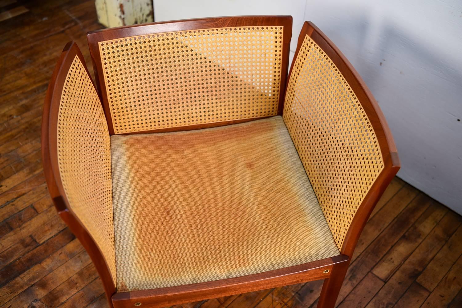 Pair of Plexus Easy Chairs in Mahogany by Illum Wikkelsø for C. F. Christensen 3