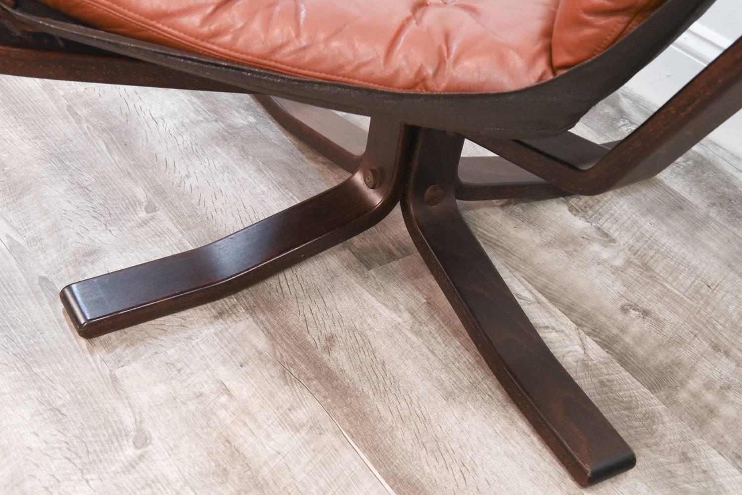 Mid-20th Century Danish Midcentury Leather Easy Chair