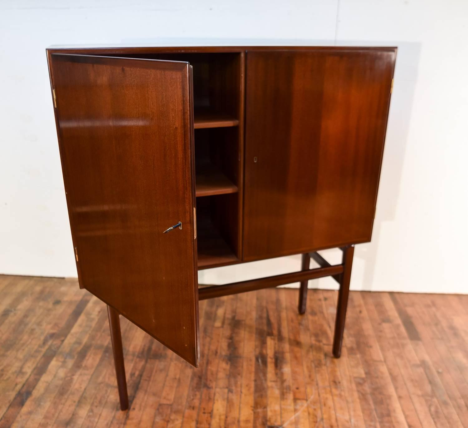 Mid-20th Century Danish Rungstedlund Mahogany Highboard by Ole Wanscher for Poul Jeppesen