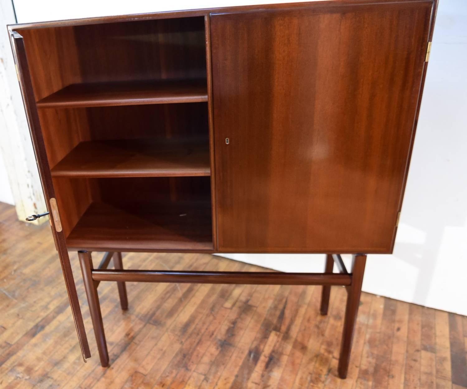 Danish Rungstedlund Mahogany Highboard by Ole Wanscher for Poul Jeppesen 1