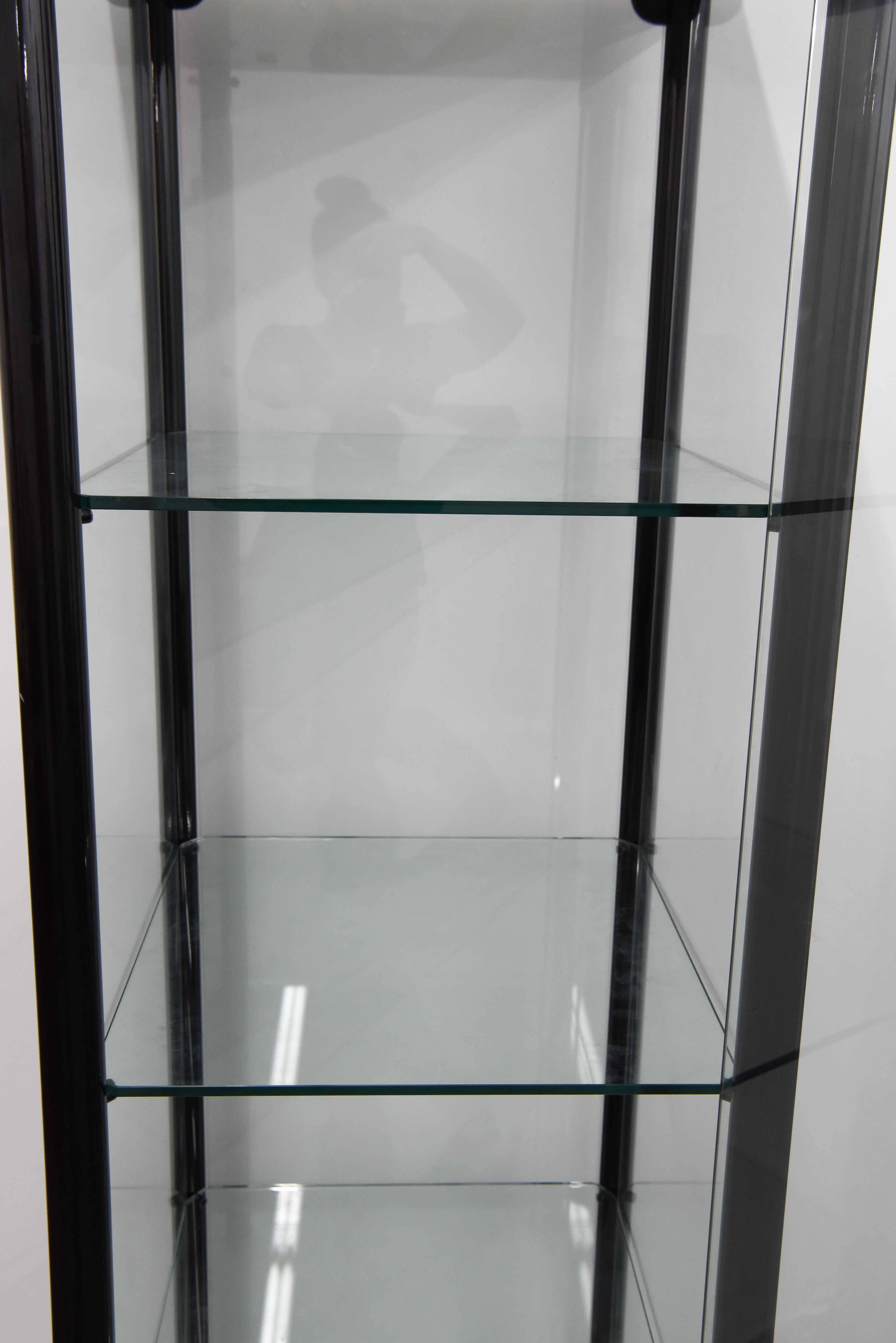 Cattelan Italia Marble and Glass Display Cabinet In Excellent Condition In Norwalk, CT
