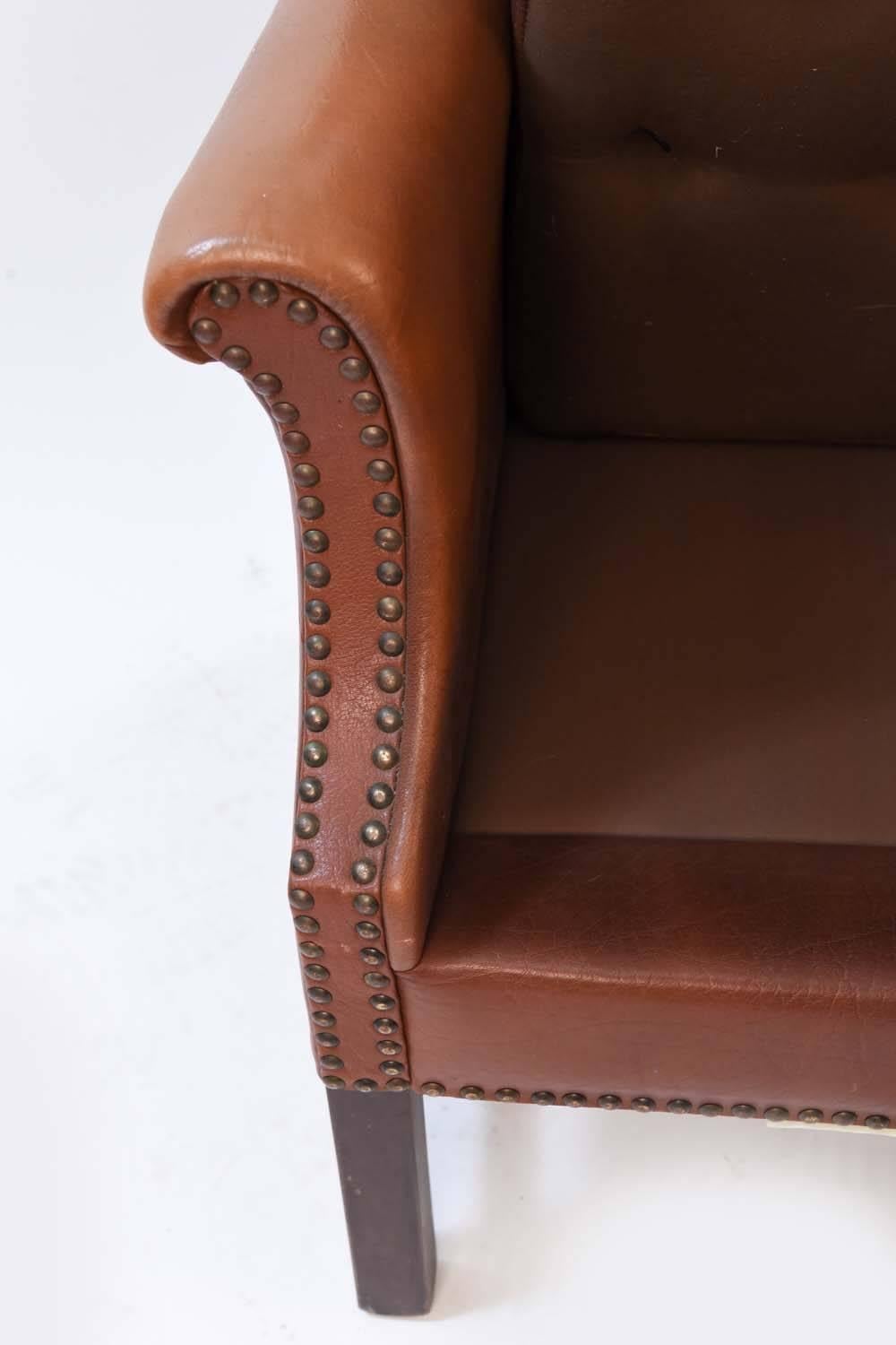 Leather Wingback Chair 2